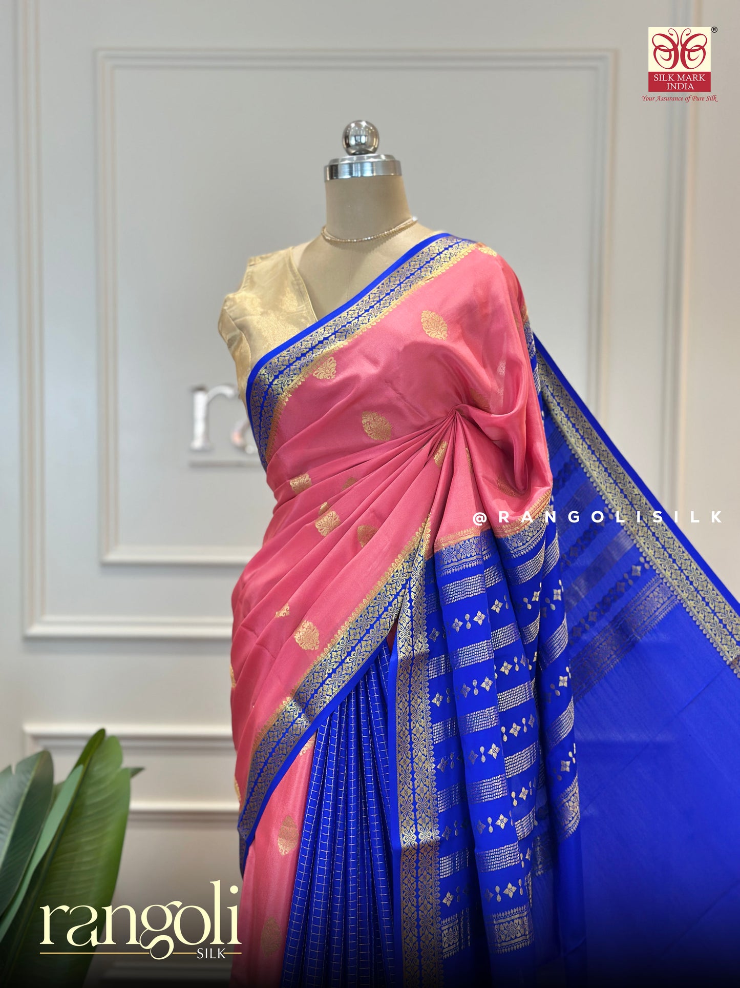Pure Mysore Silk Saree – Silk Mark Certified with Exquisite Patli Pallu Design - Post 575