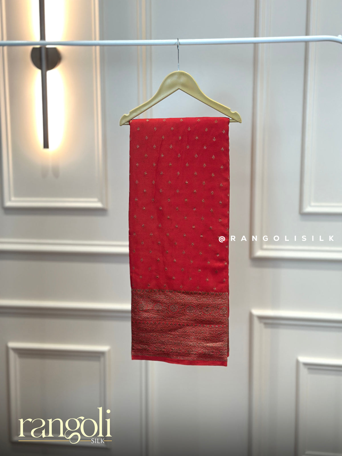 Kaddi Georgette Banaras Saree with Intricate Zari Buttas & Woven Pallu - Post 994