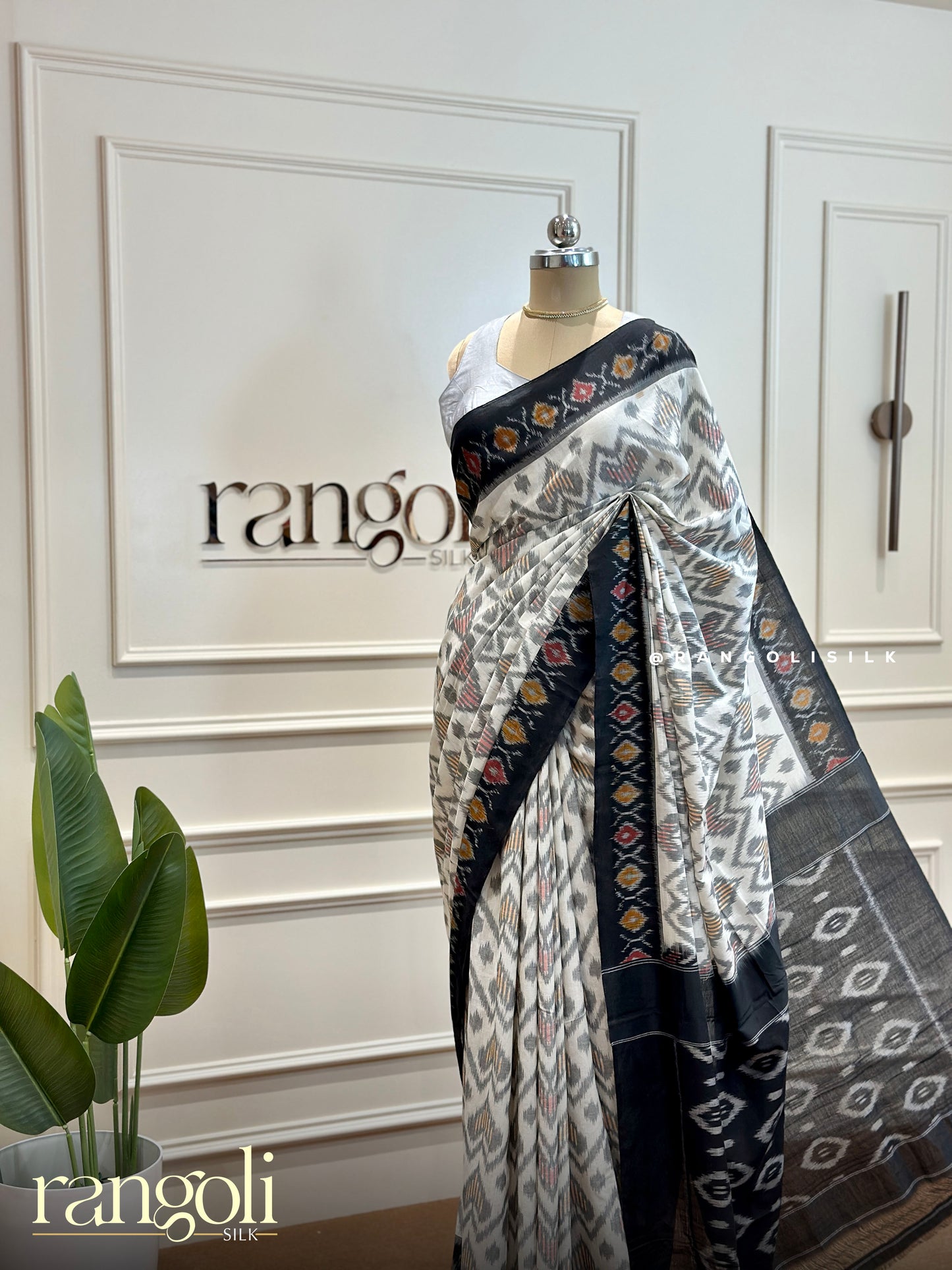 Pure Cotton Printed Saree with Contrast Borders - Post 357