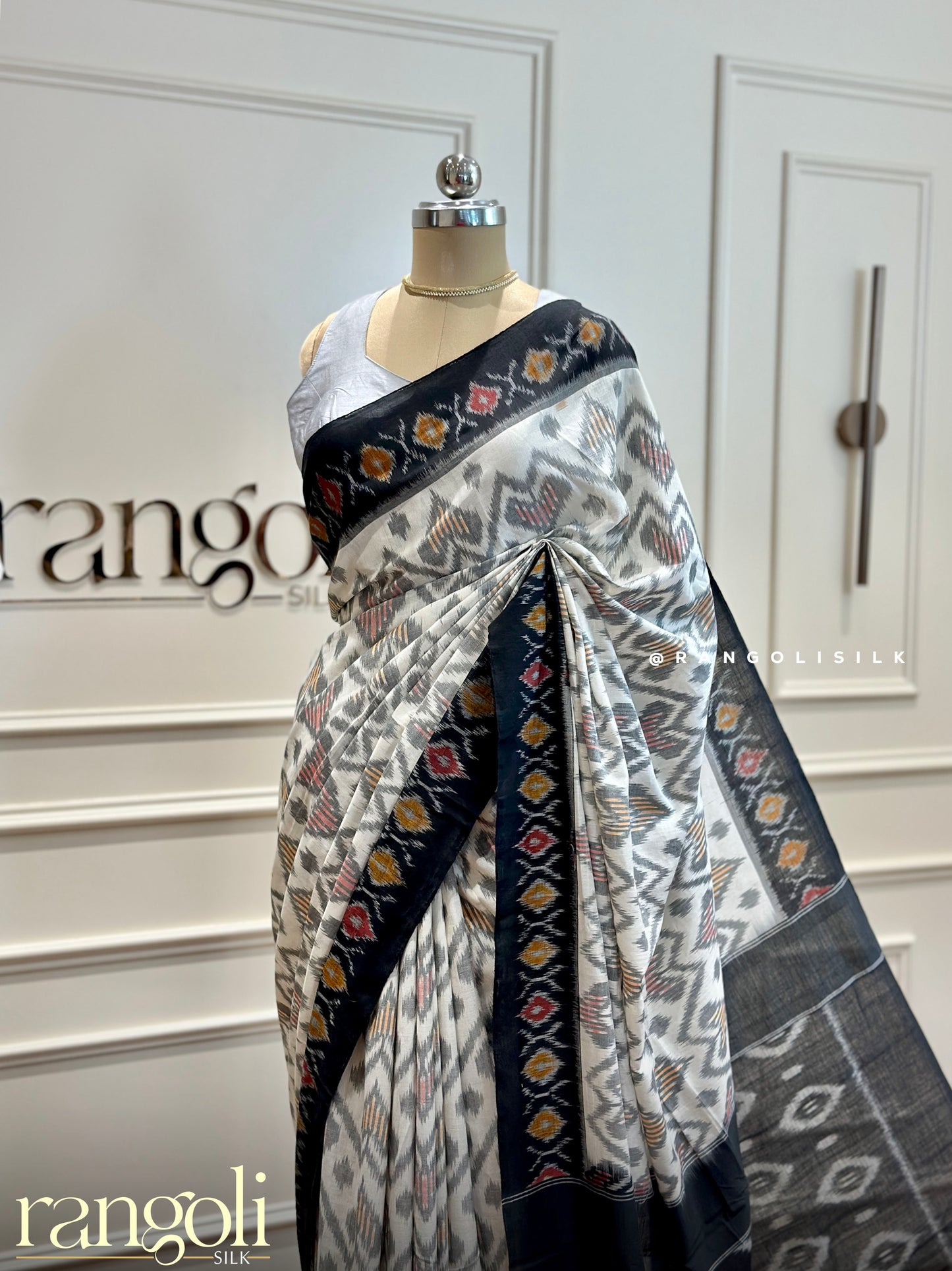 Pure Cotton Printed Saree with Contrast Borders - Post 357
