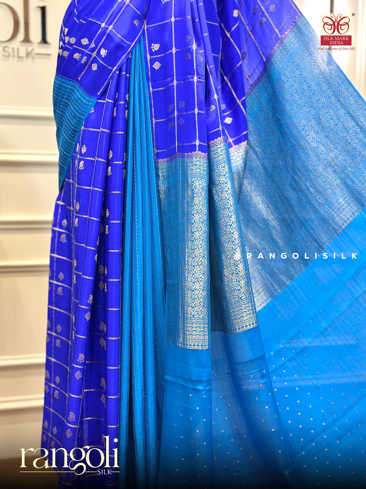 Pure Mysore Crepe Silk Patli Pallu Saree - Silk mark Certified - Post 997