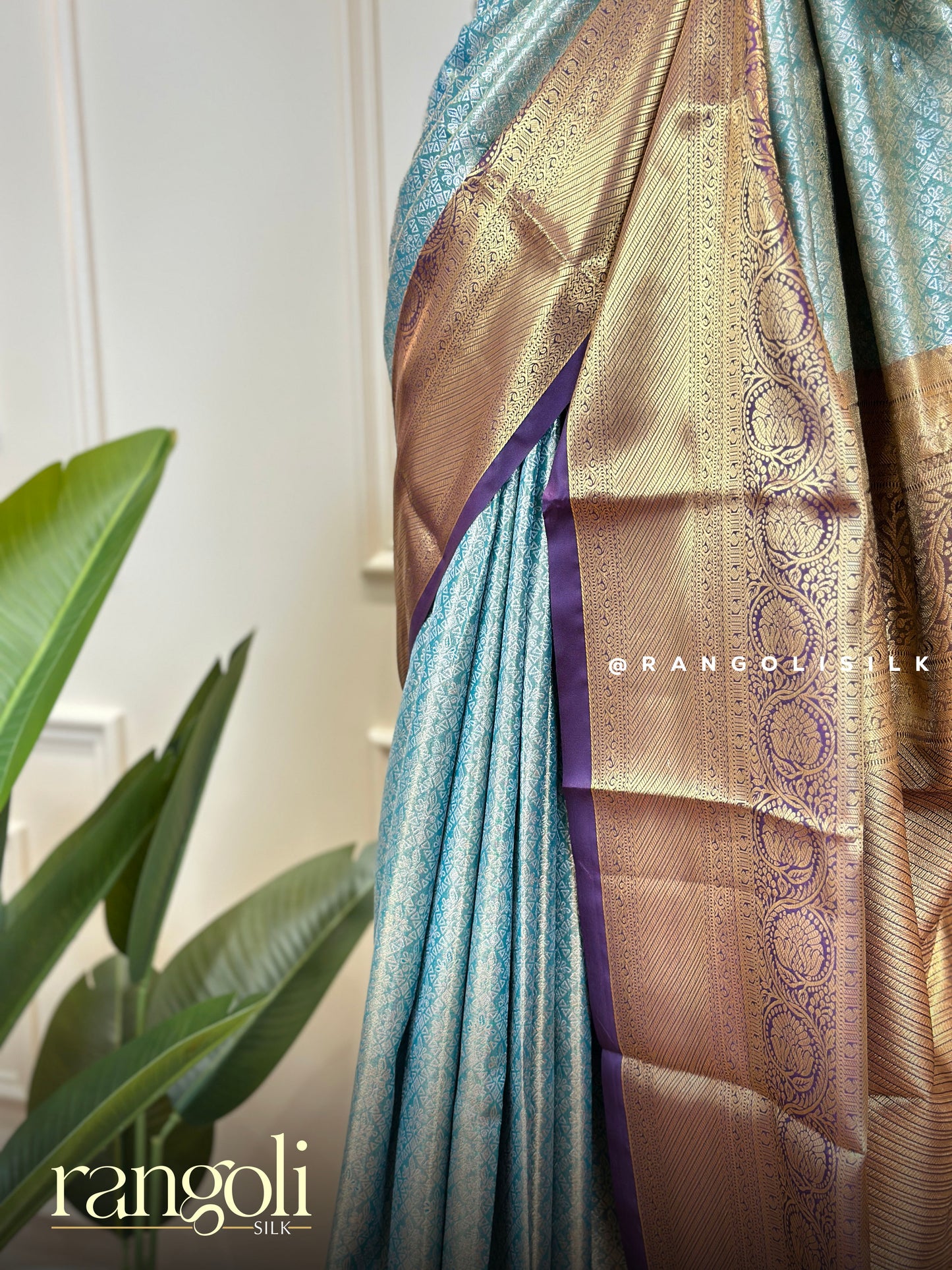 Premium Tissue Silk Saree with Rich Woven Border - Post 760