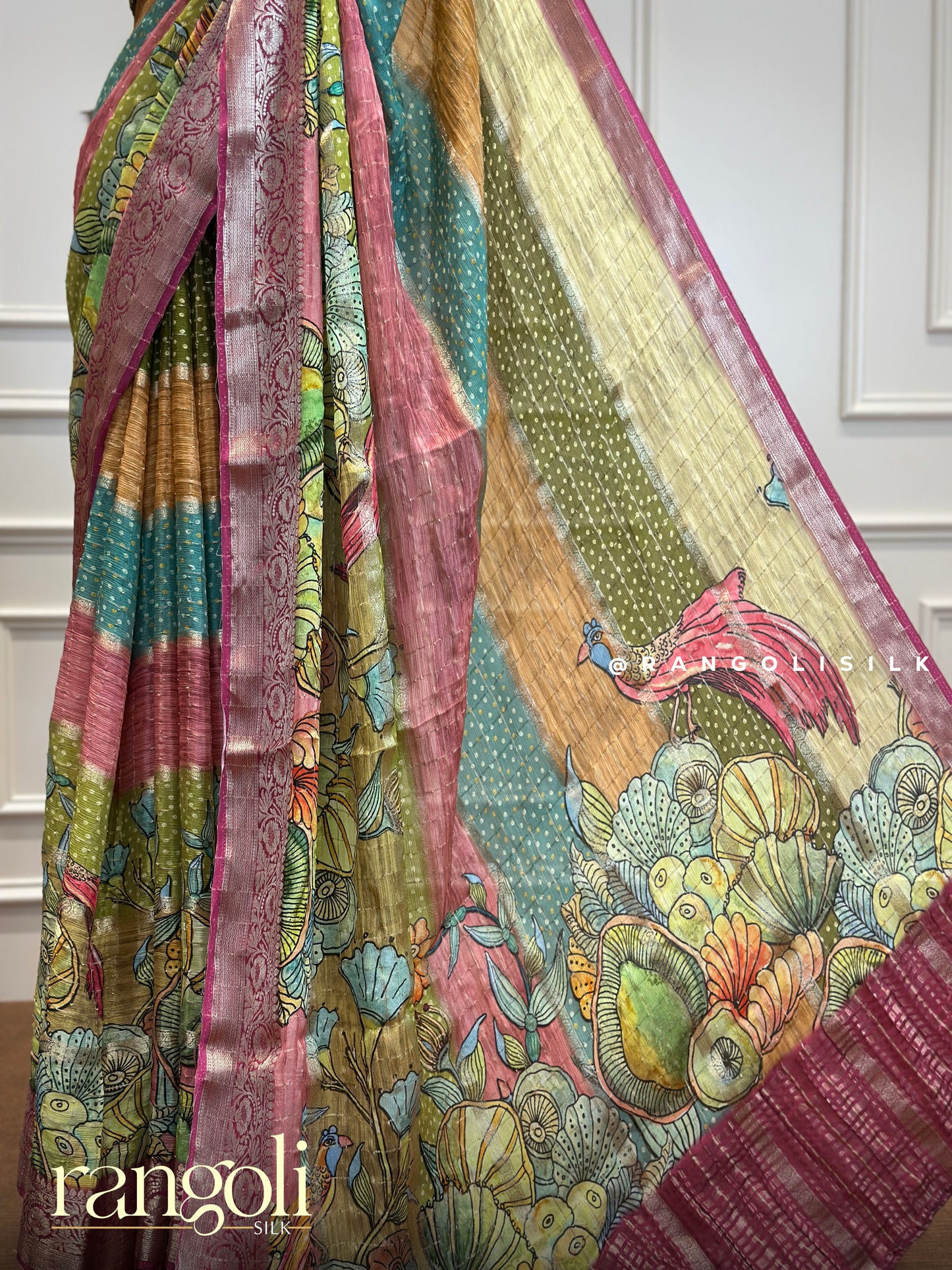 Multicolor Chiffon Banaras Saree - Post 370