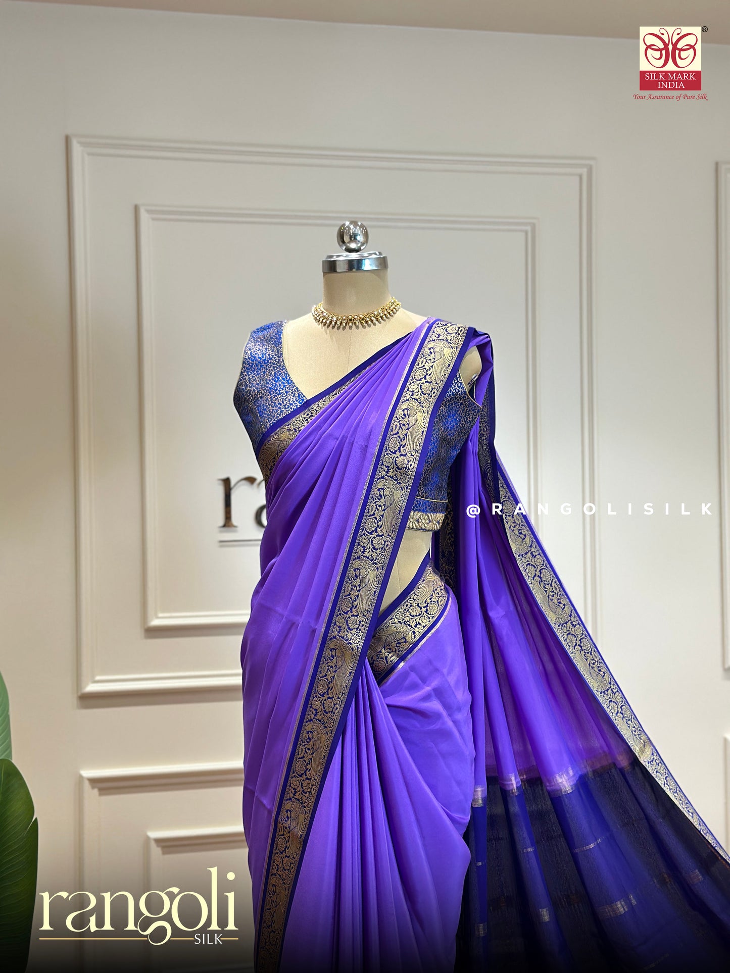 Pure Crepe Silk Saree with Contrast Border - Post 371