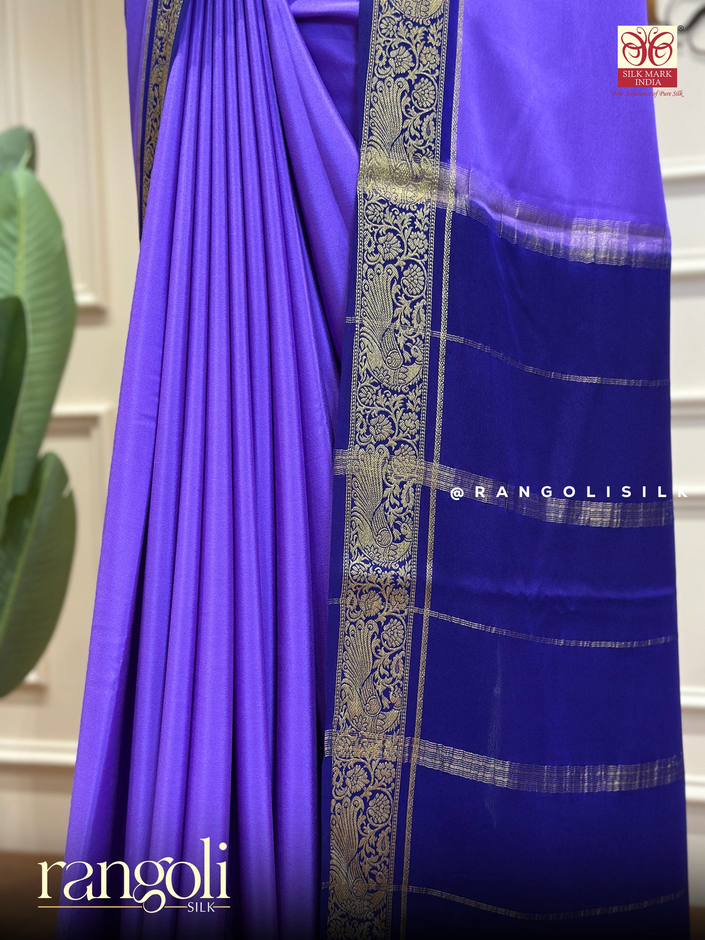 Pure Crepe Silk Saree with Contrast Border - Post 371