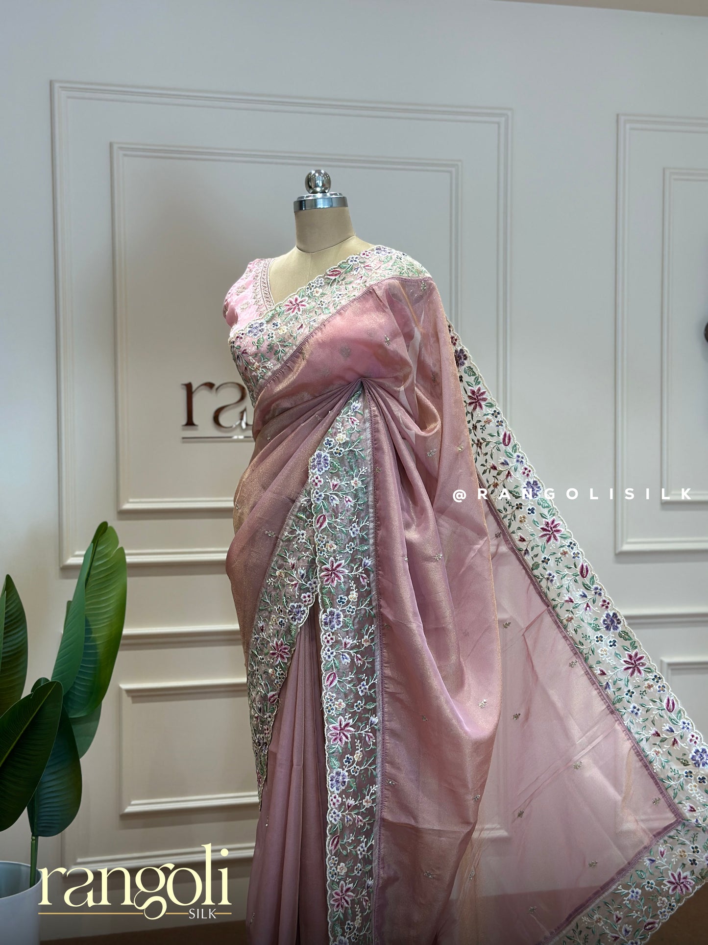 Pastel Designer Saree in Organza Fabric - Post 375