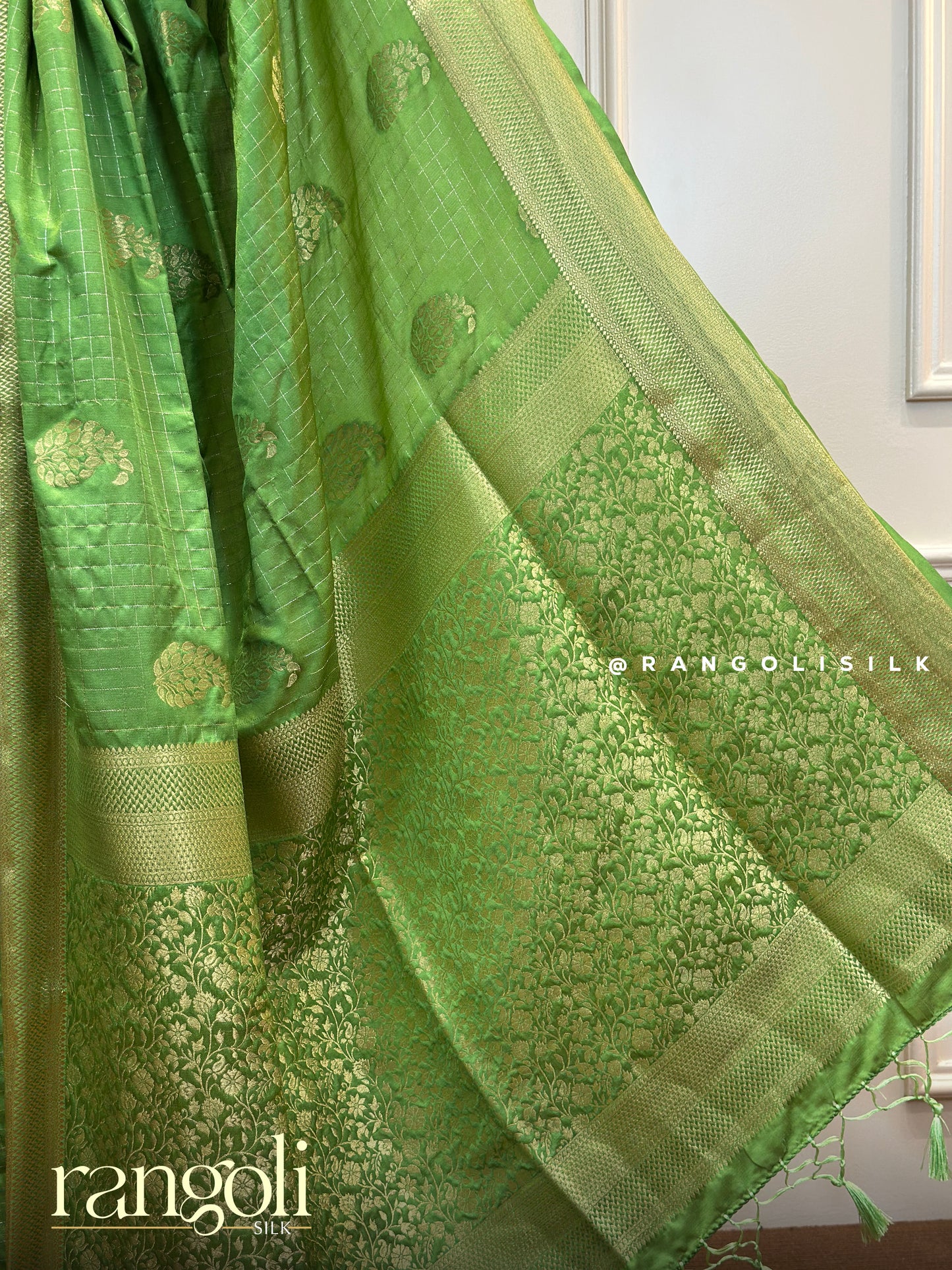 Elegant Soft Silk Saree with Rich Zari Border & Intricate Motifs - Post 481