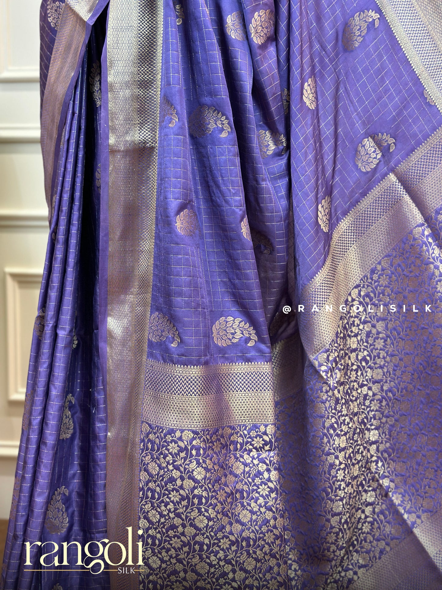 Elegant Soft Silk Saree with Rich Zari Border & Intricate Motifs - Post 481