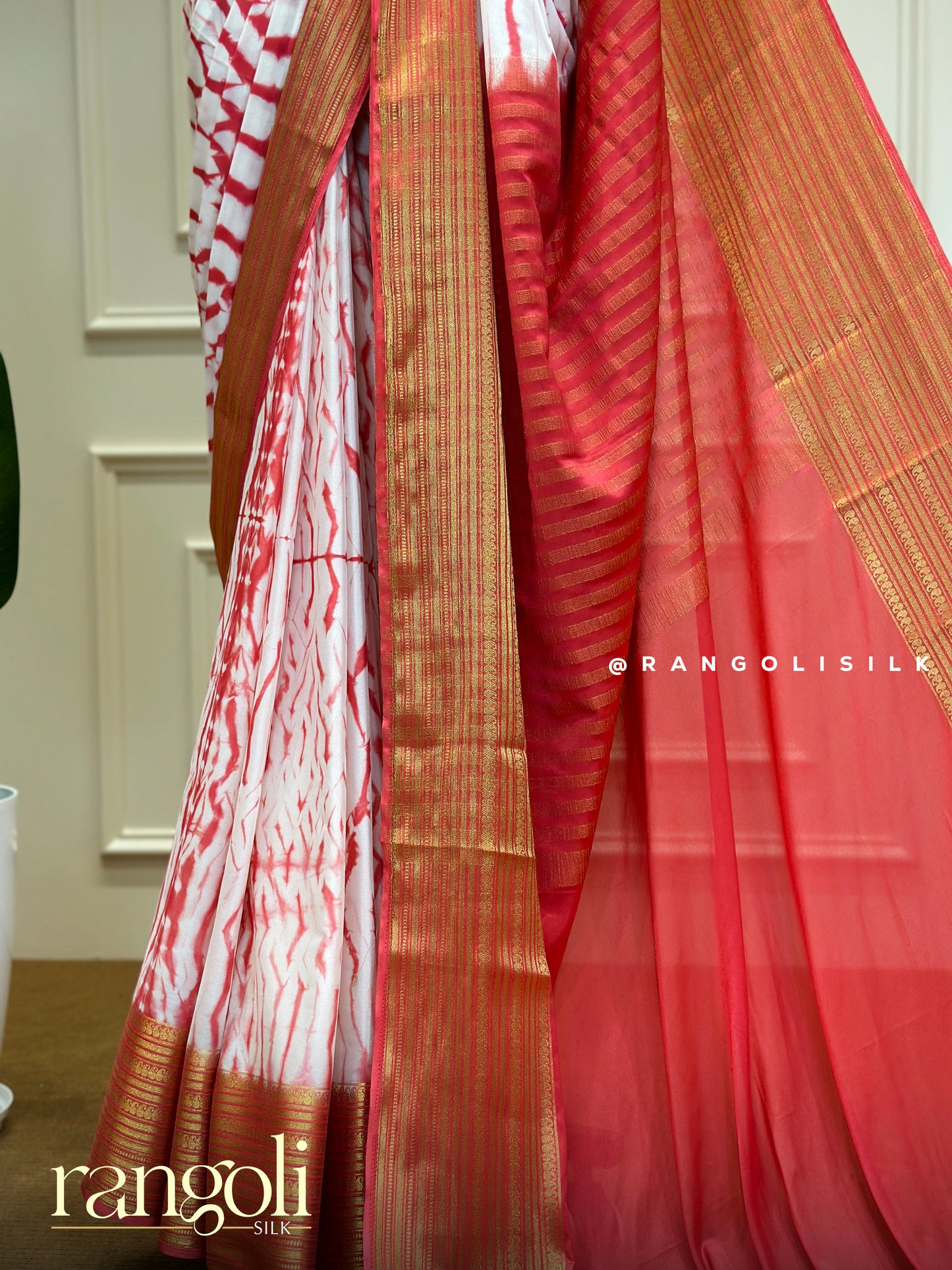 Semi Mysore Silk Saree in Tie and Dye Magic - Post 379