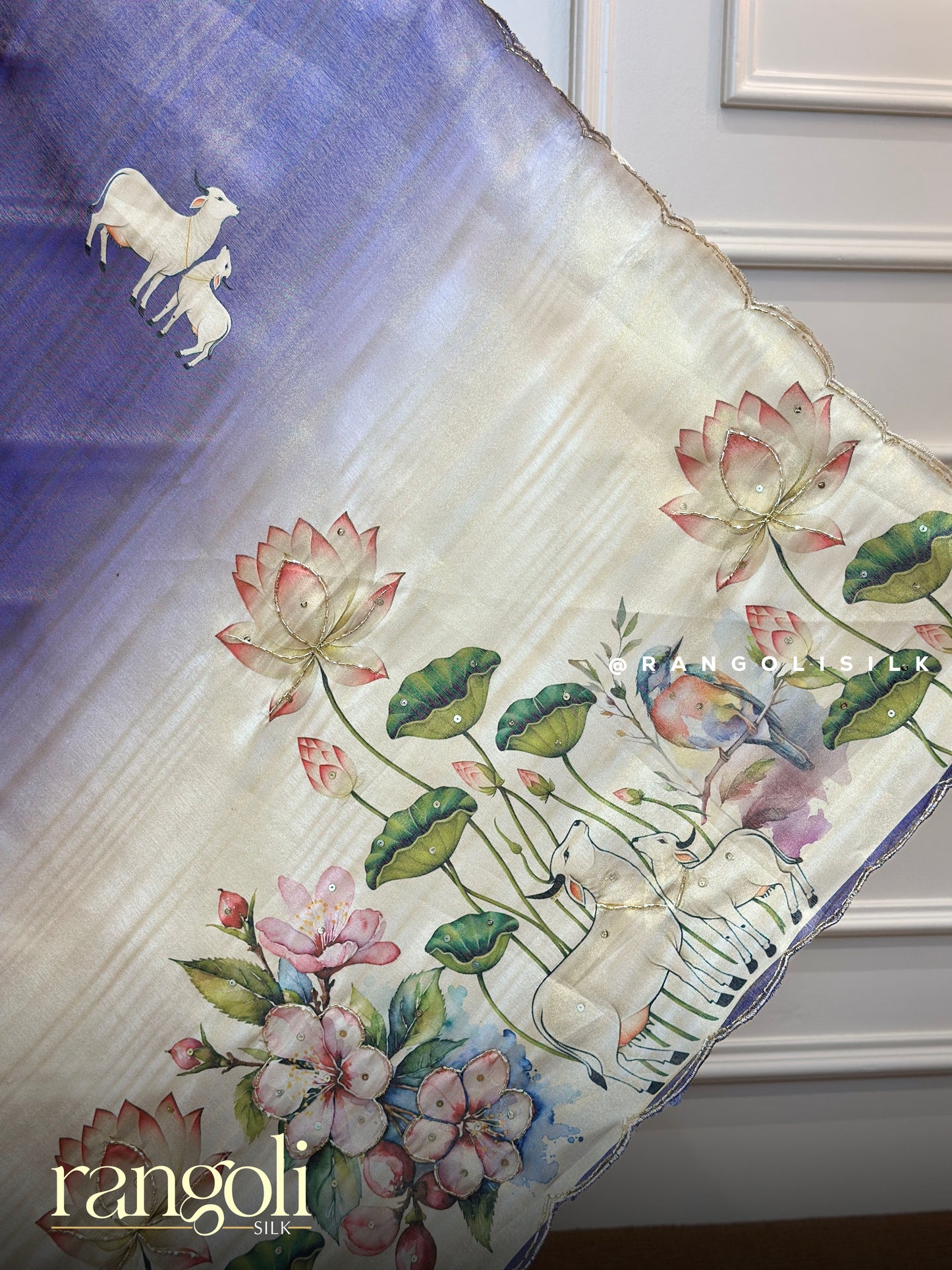 Organza Designer Saree with Floral Border & Elegant Pallu - Post 780