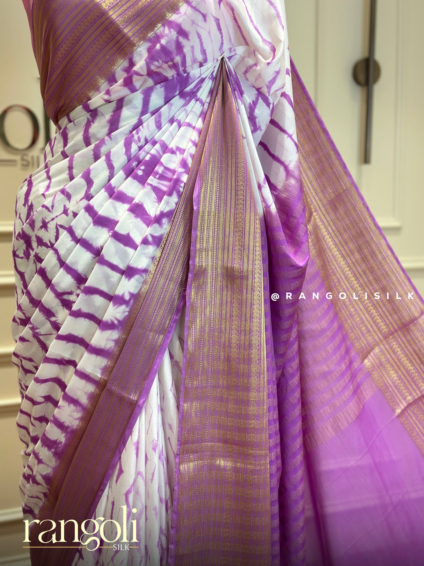 Semi Mysore Silk Saree in Tie and Dye Magic - Post 379