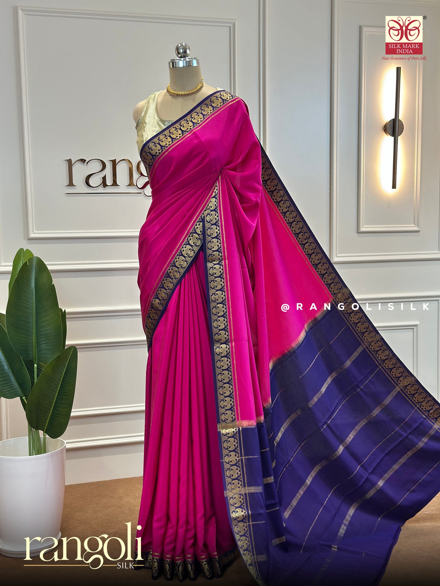Pure Crepe Silk Saree in Vibrant Shades with Contrast Detailing - Post 483