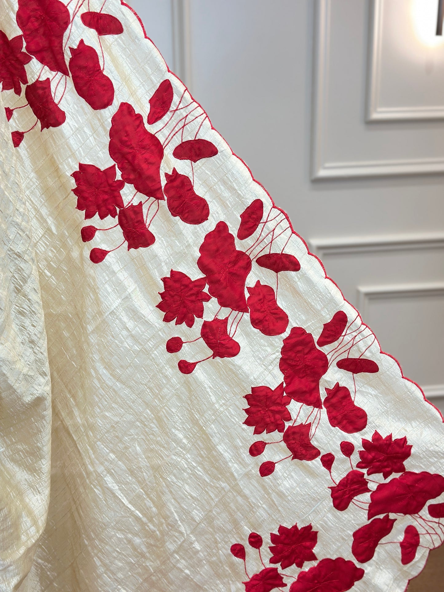 Designer Organza Saree with Bold Floral Designs - Post 779