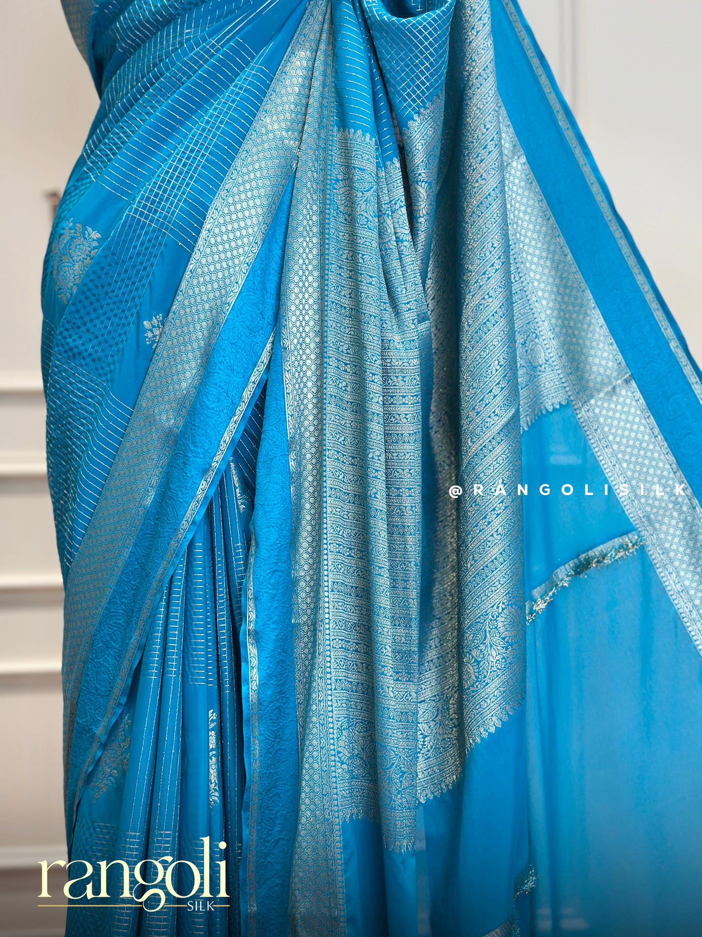 Semi Mysore Silk Saree with Minimal Zari and Rich Pallu - Post 391