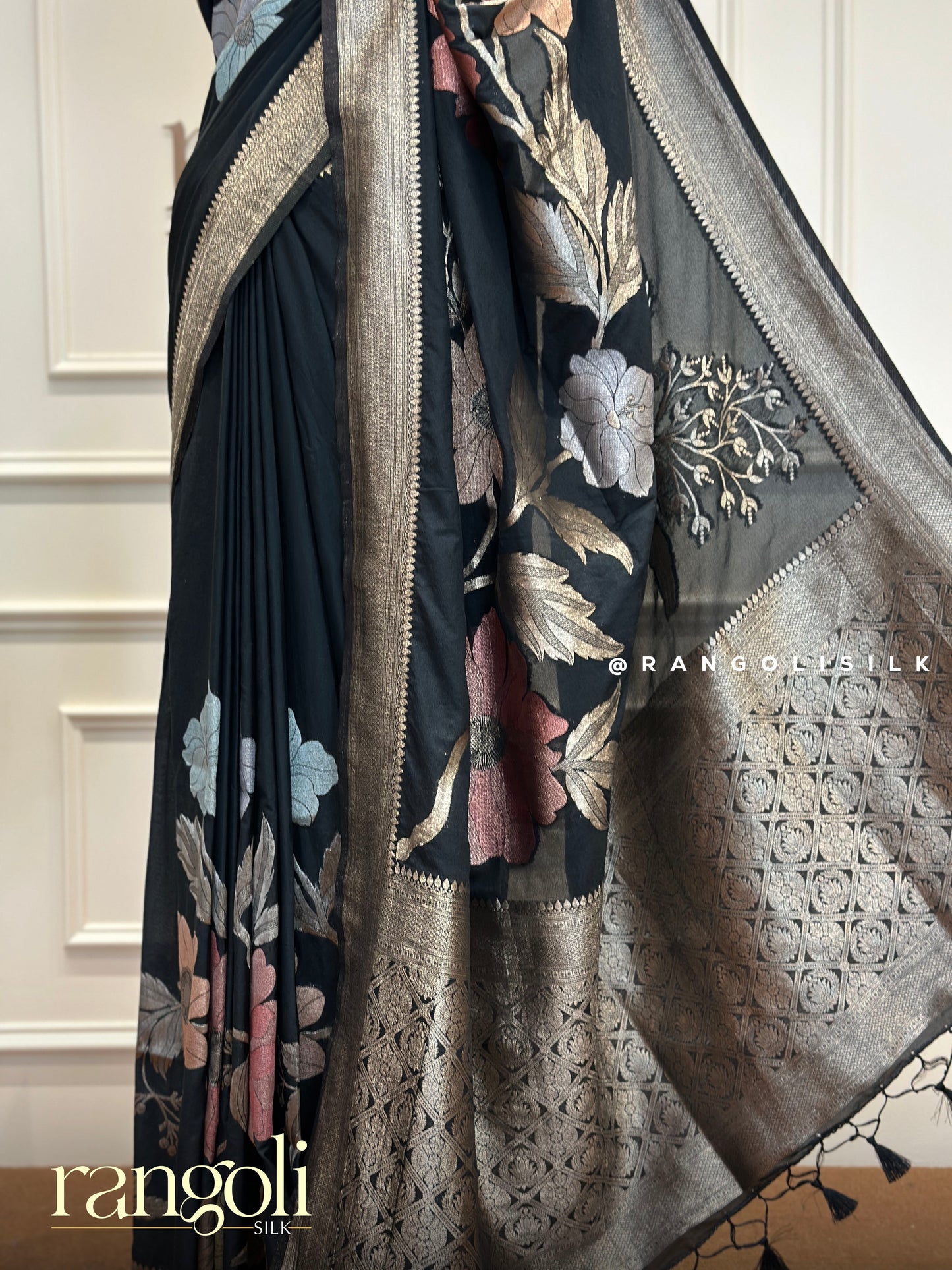 Banaras Saree Collection with Bold Florals and Rich Pallus - Post 399