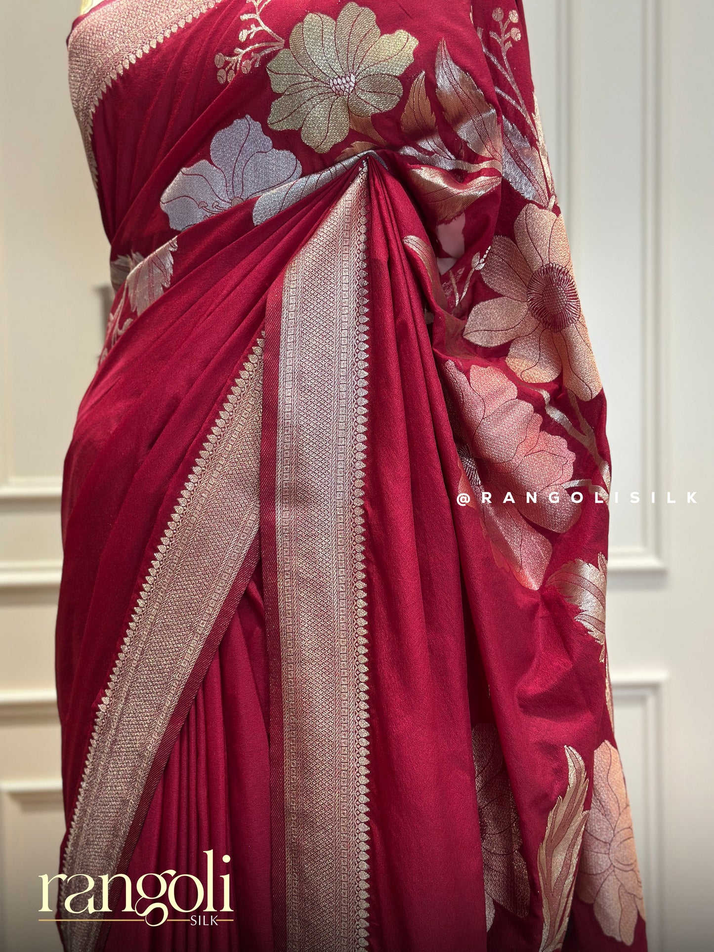 Banaras Saree Collection with Bold Florals and Rich Pallus - Post 399