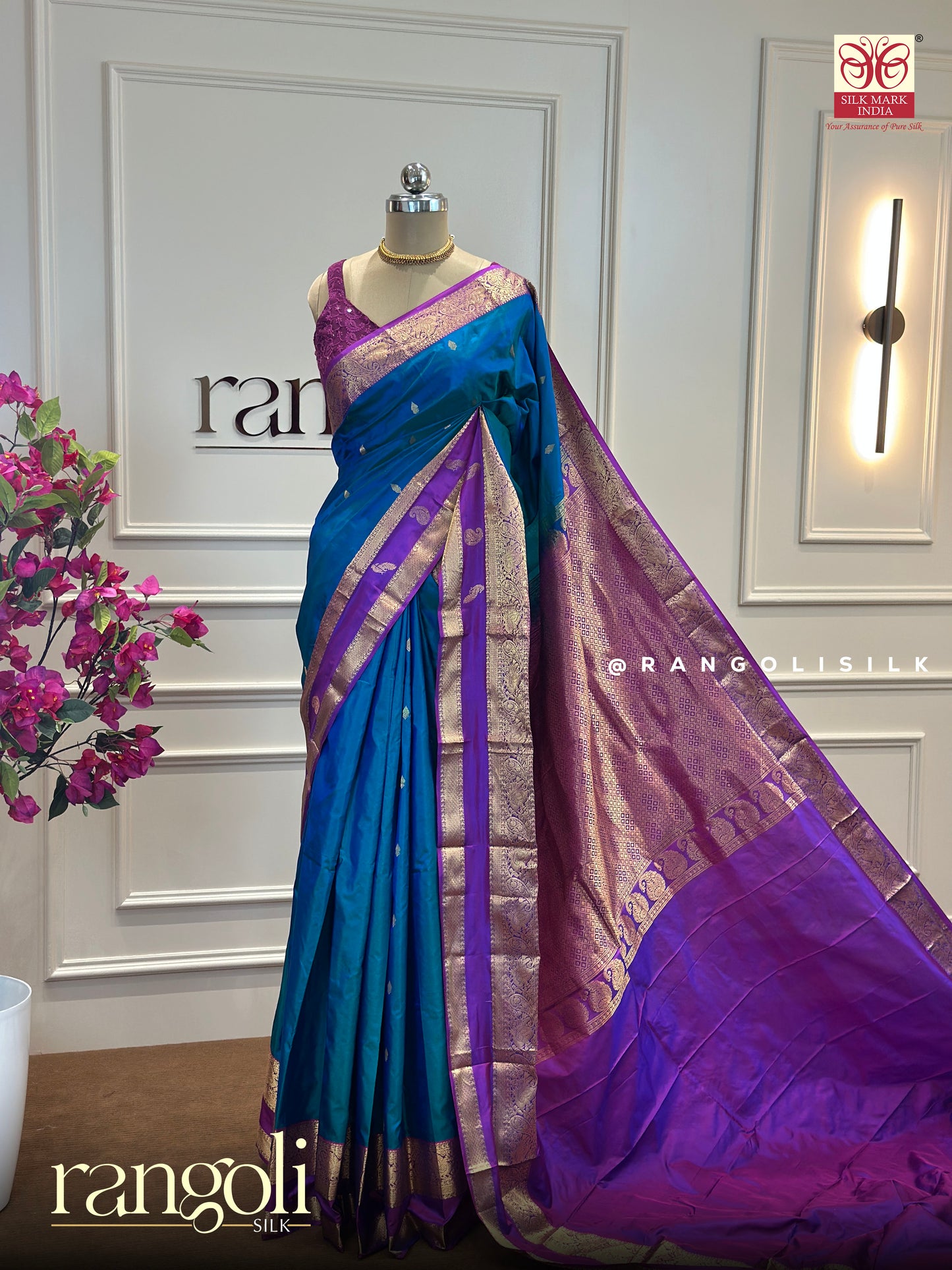 Pure Kanjivaram Silk Saree with Elegant Colour Combinations - Post 497