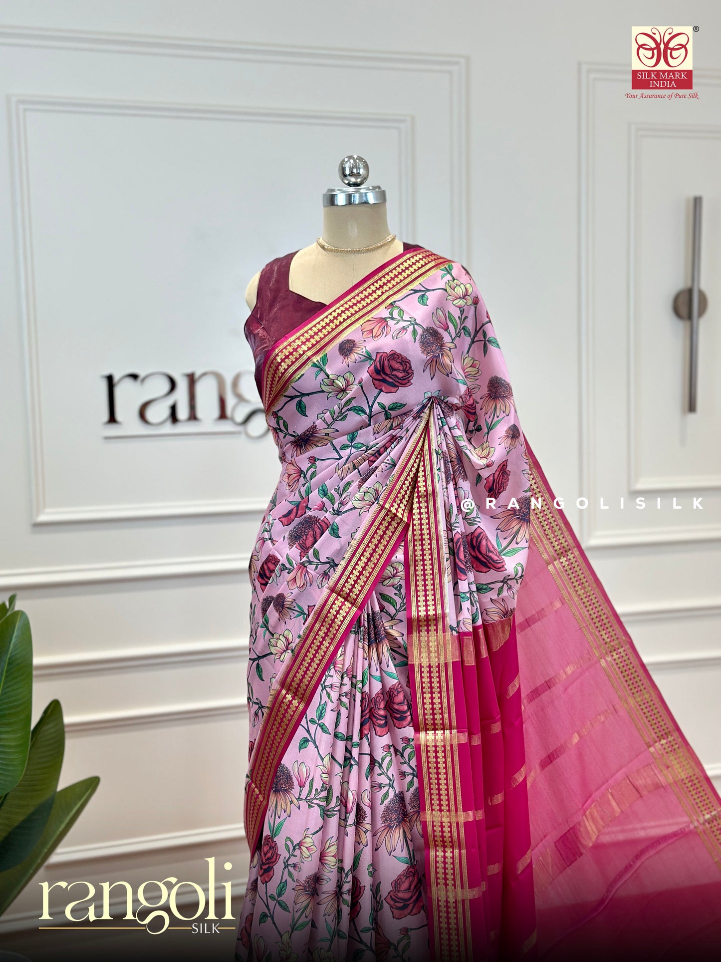 Pure Crepe Silk Saree with Elegant Floral Designs - Post 400
