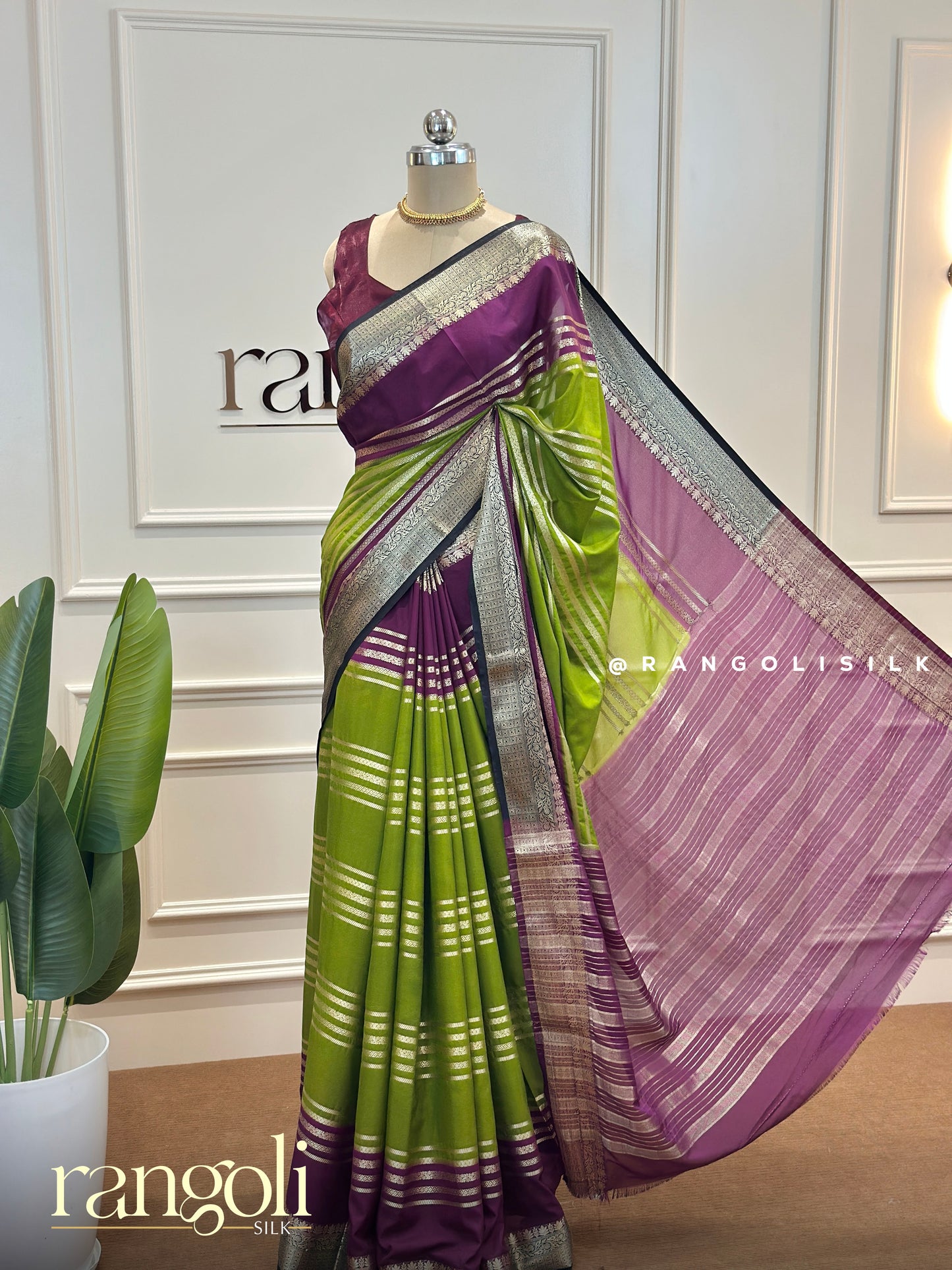 Semi Mysore Silk Saree with 3D Pattern – Elegant & Lightweight Drape - Post 499