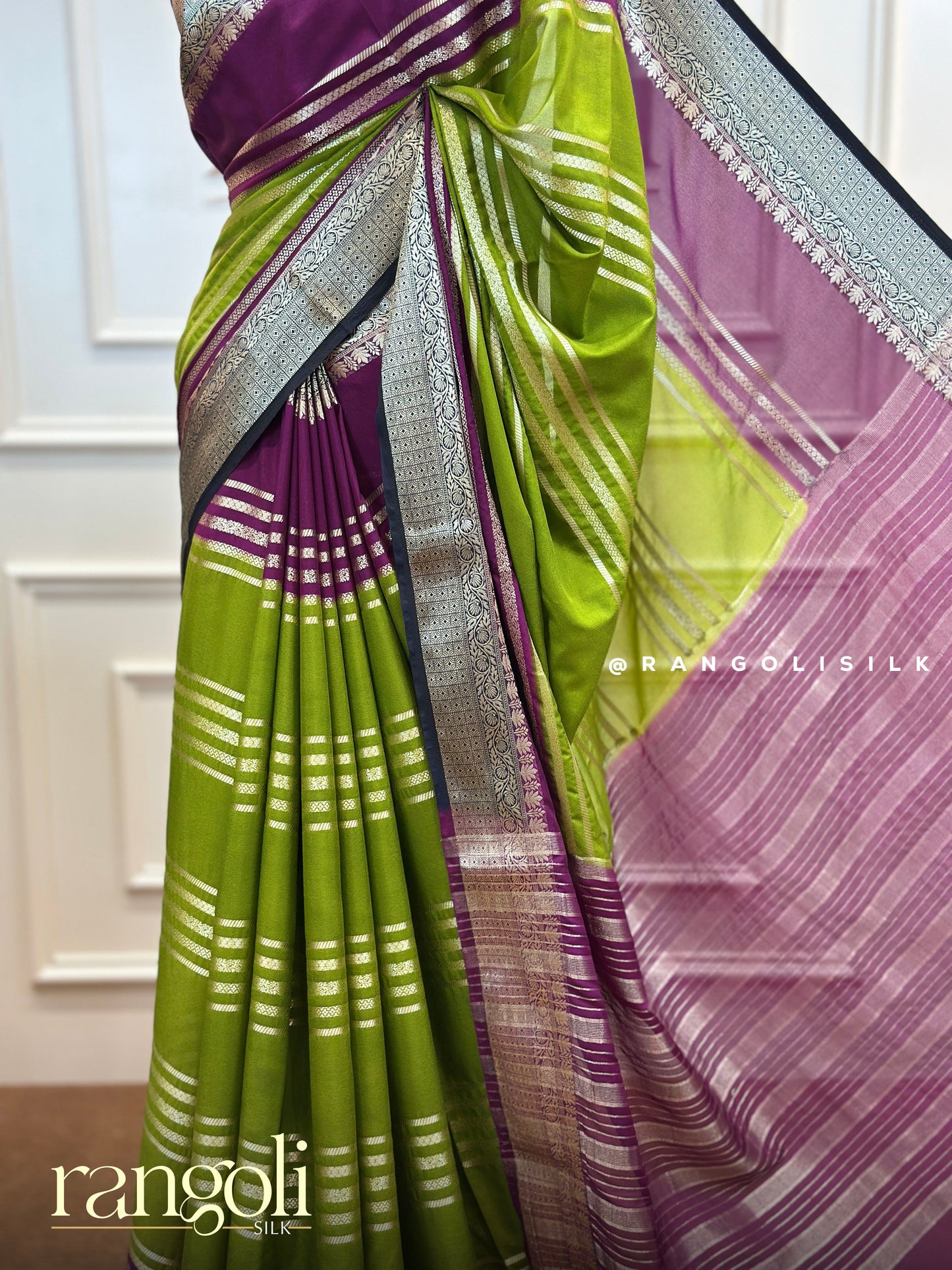 Semi Mysore Silk Saree with 3D Pattern – Elegant & Lightweight Drape - Post 499