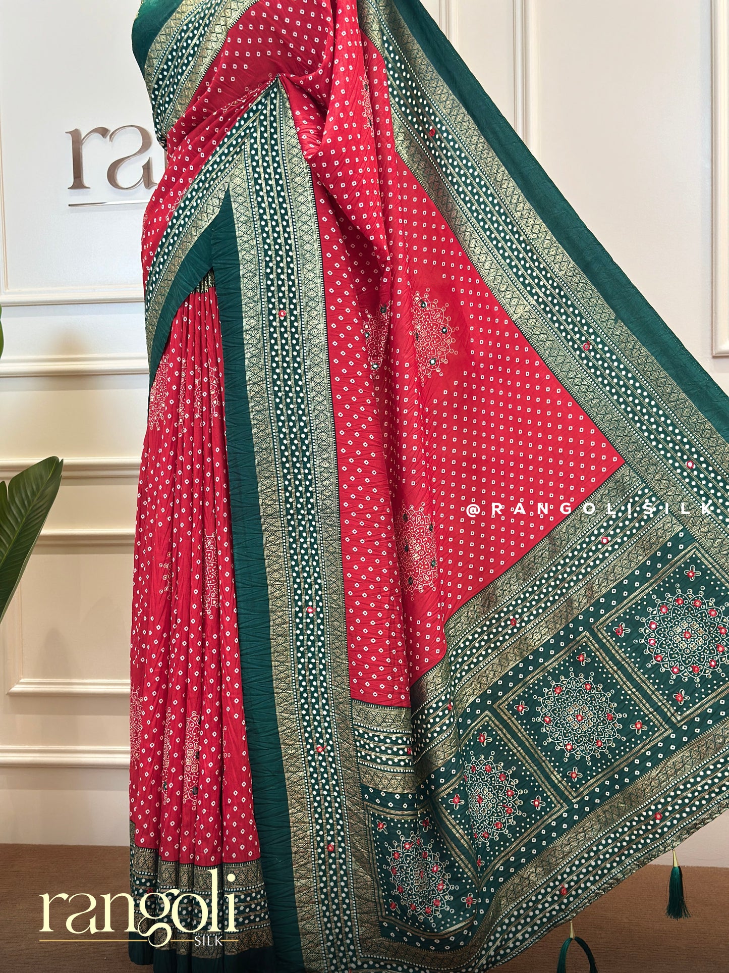 Silk Cotton Saree with Bandhani Prints – Lightweight & Elegant - Post 500
