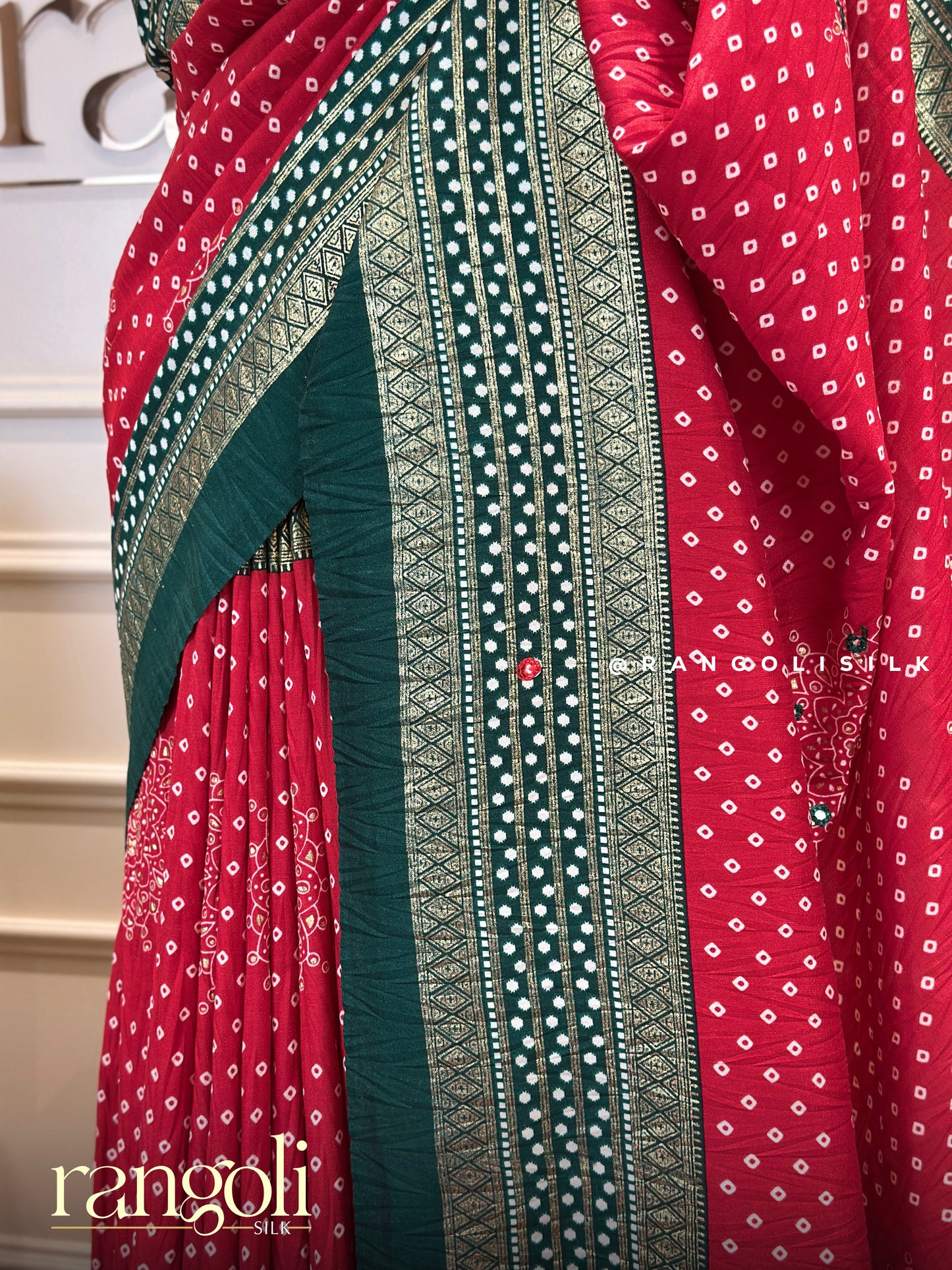 Silk Cotton Saree with Bandhani Prints – Lightweight & Elegant - Post 500