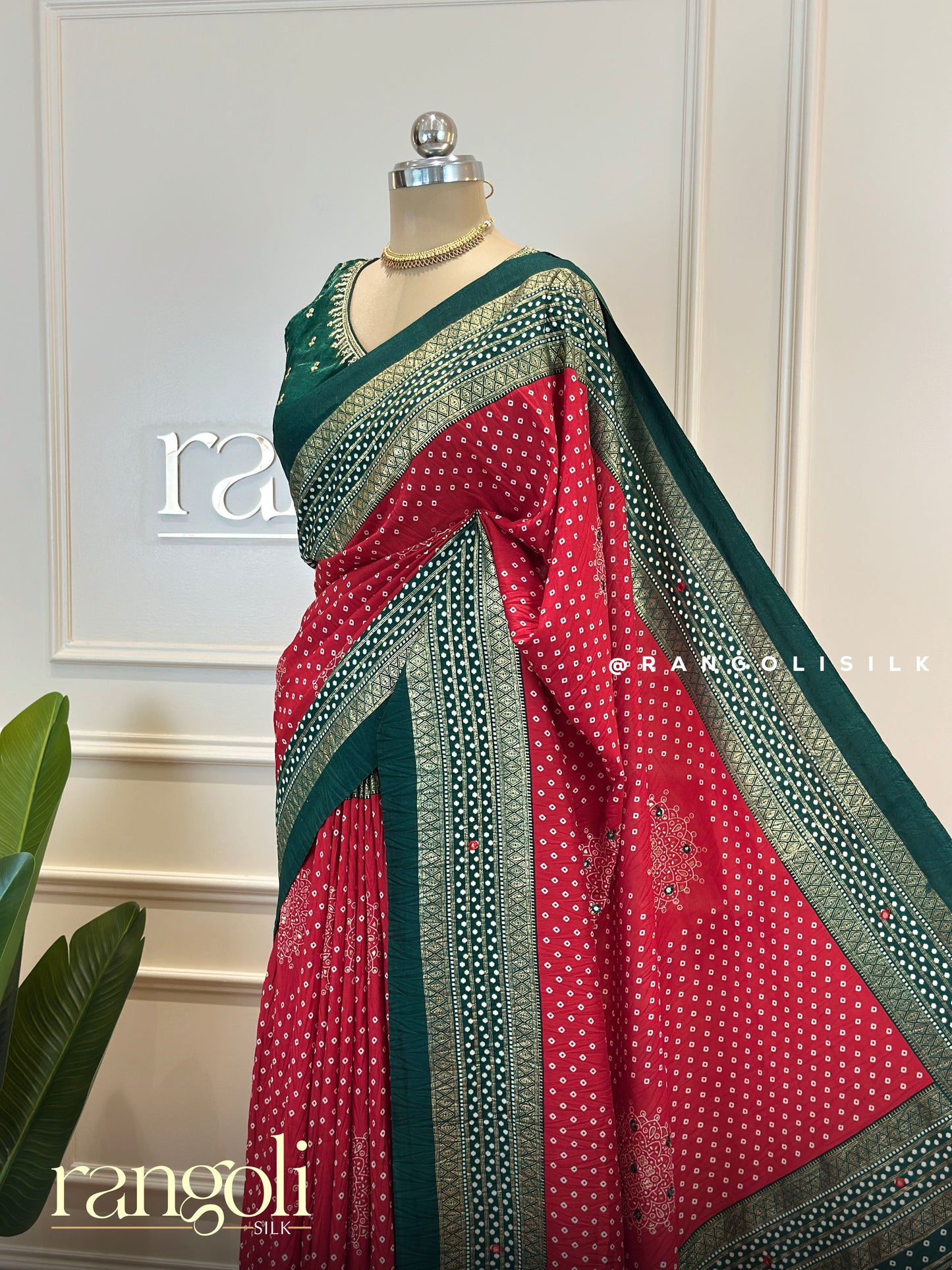 Silk Cotton Saree with Bandhani Prints – Lightweight & Elegant - Post 500