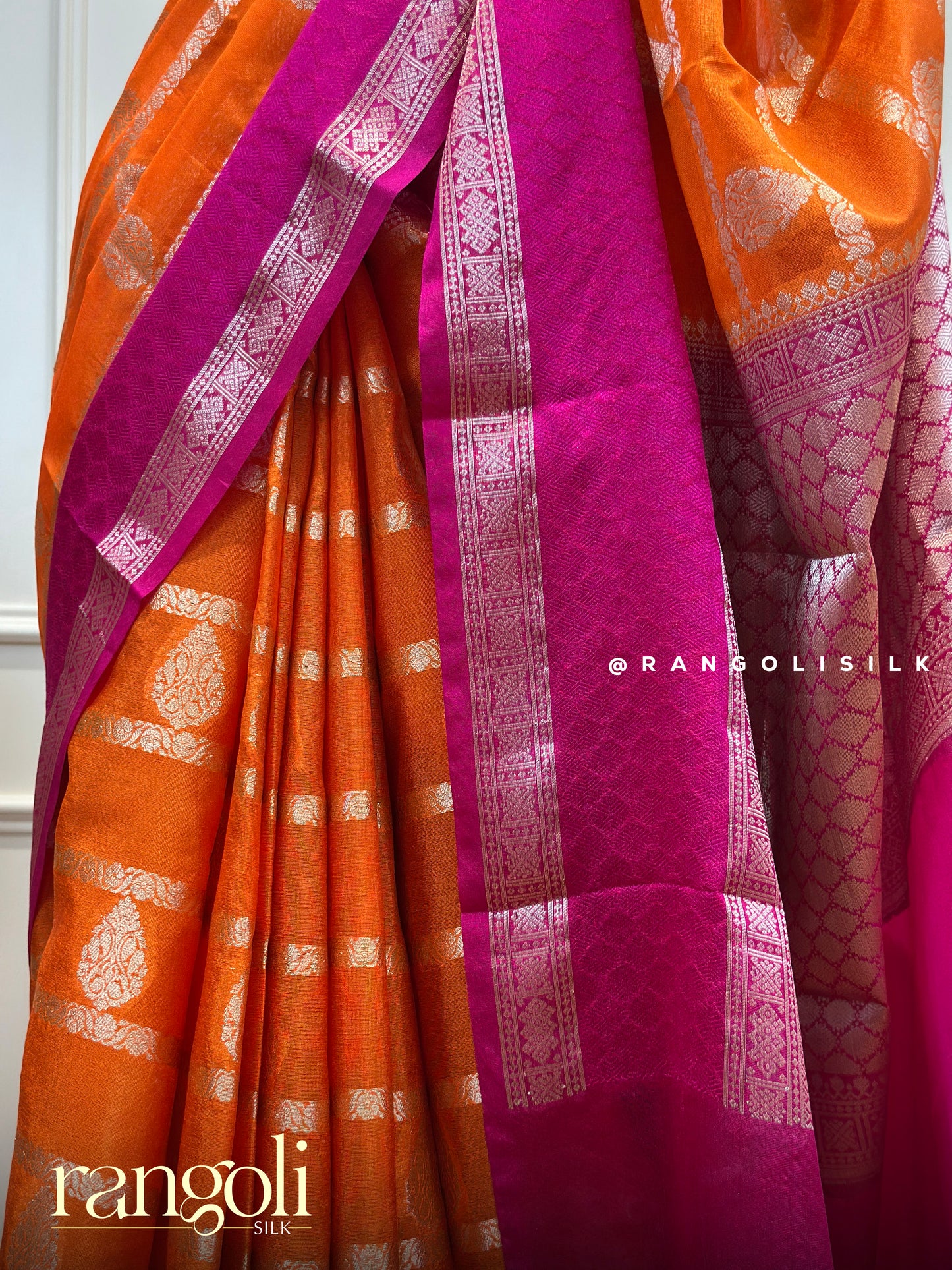 Silk Cotton Saree with Bold Stripes & Traditional Motifs - Post 413