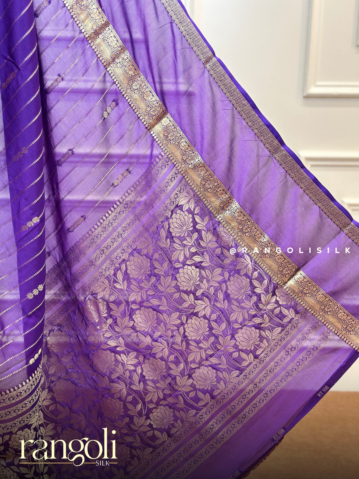 Semi Mysore Crepe Silk Saree with Elegant Zari Border - Post 799