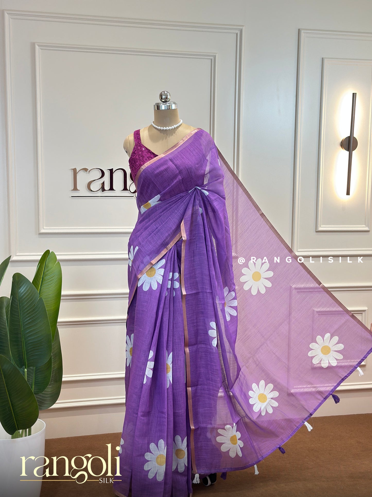 Cotton Saree with Floral Print – Lightweight & Breathable - Post 505