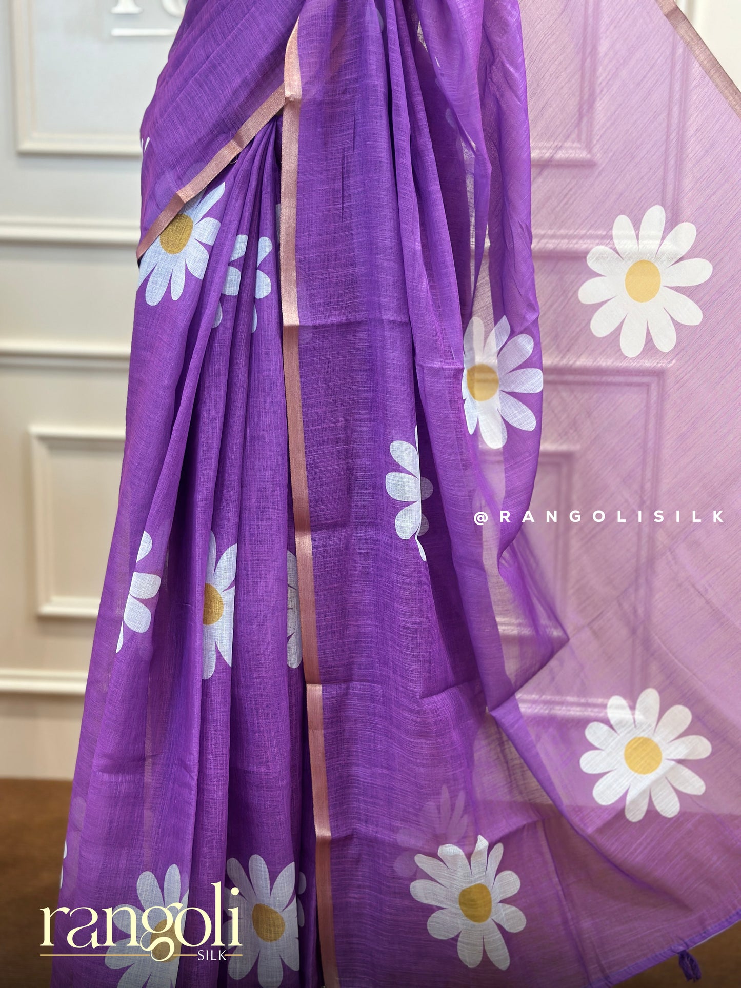 Cotton Saree with Floral Print – Lightweight & Breathable - Post 505