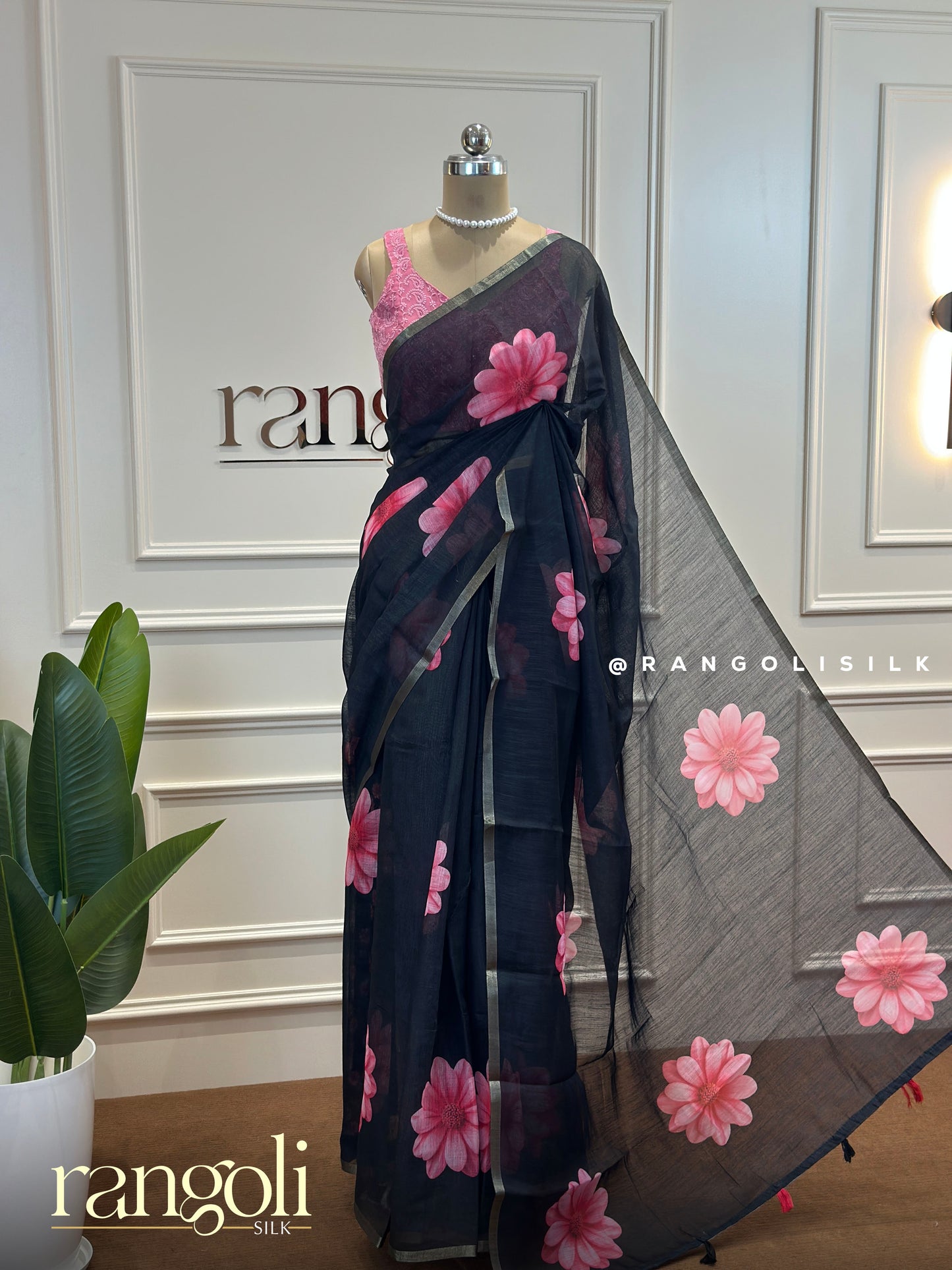 Cotton Saree with Floral Print – Lightweight & Breathable - Post 505