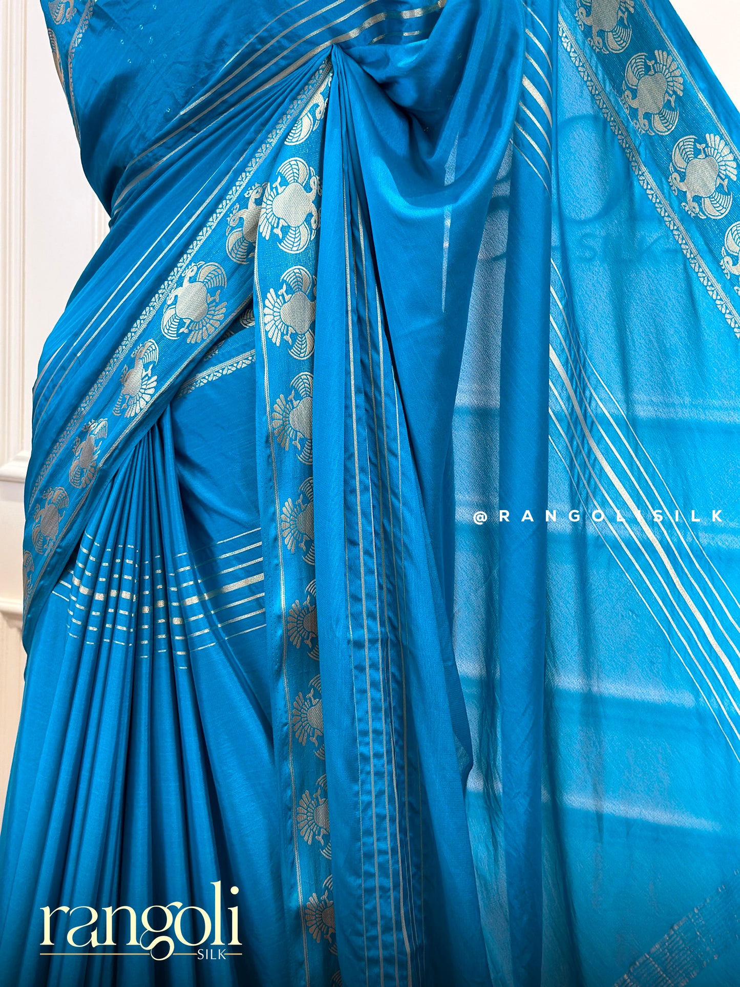Semi Mysore Silk Saree with Intricate Gold Zari Work - Post 511