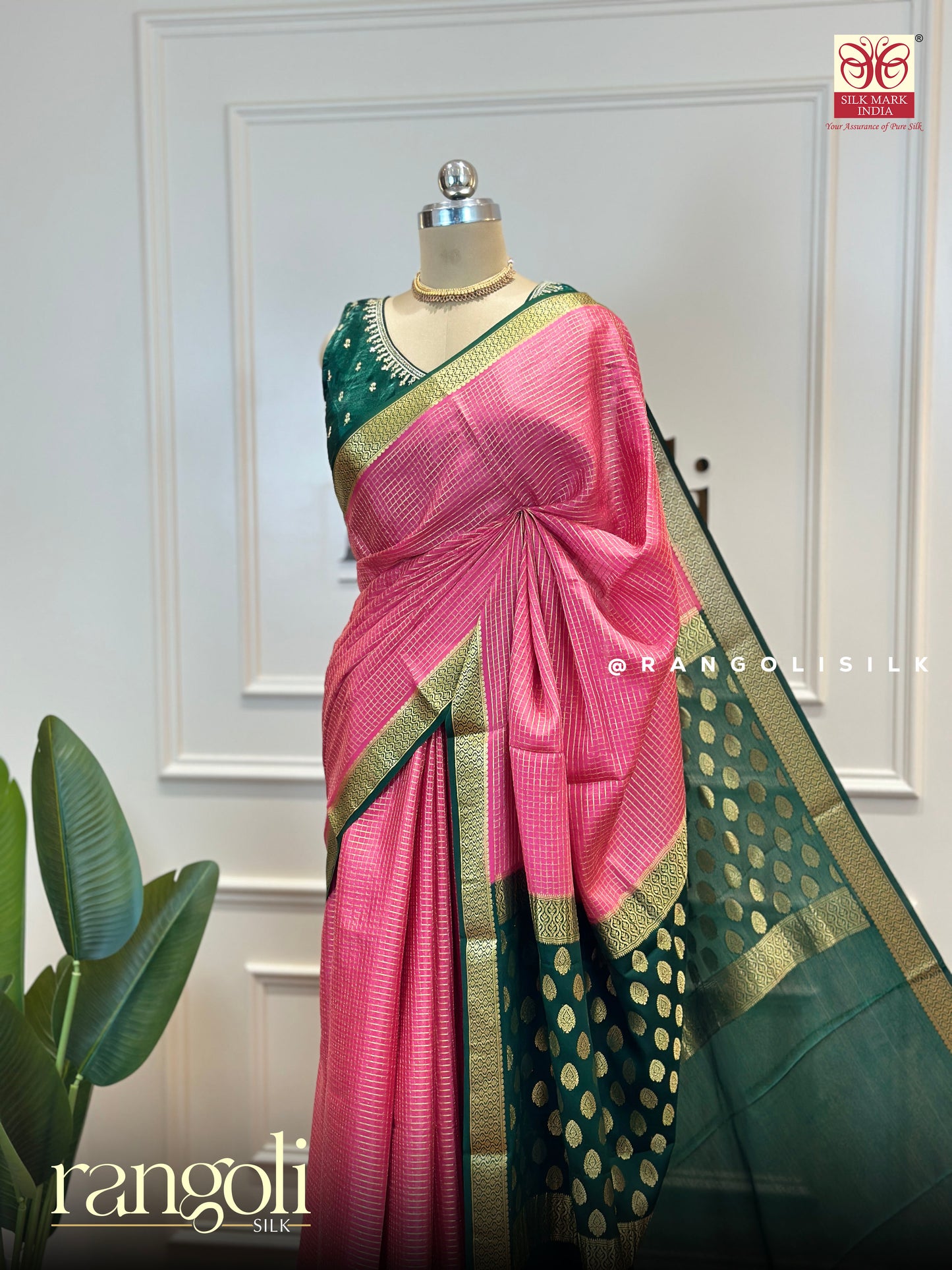 Elegant Pure Mysore Silk Saree in a Vibrant Hue Blend - Post 512