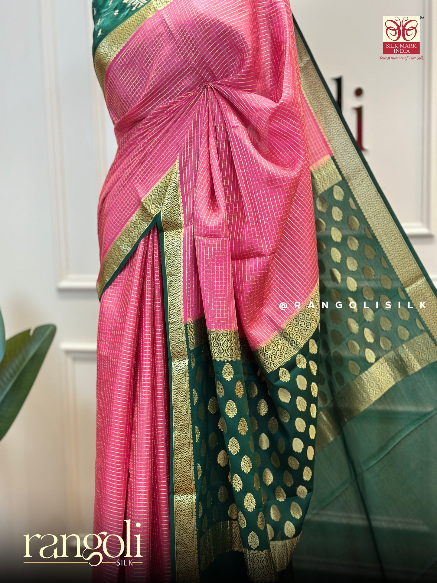 Elegant Pure Mysore Silk Saree in a Vibrant Hue Blend - Post 512