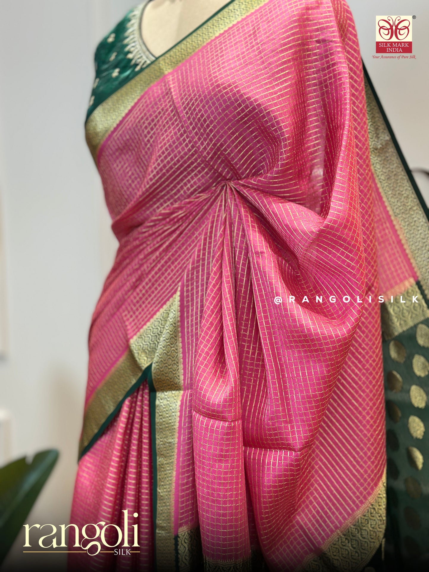 Elegant Pure Mysore Silk Saree in a Vibrant Hue Blend - Post 512