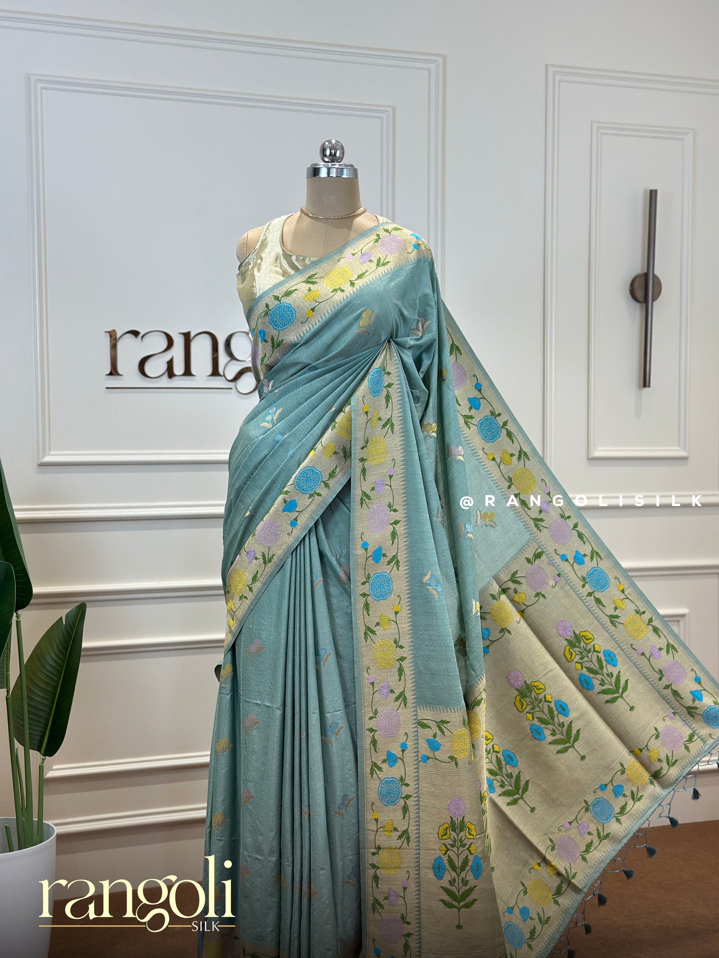Banaras Saree in Beautiful Shades with Contrasting Rich Pallu - Post 417