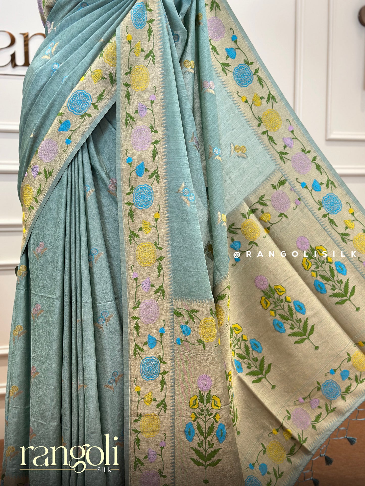 Banaras Saree in Beautiful Shades with Contrasting Rich Pallu - Post 417