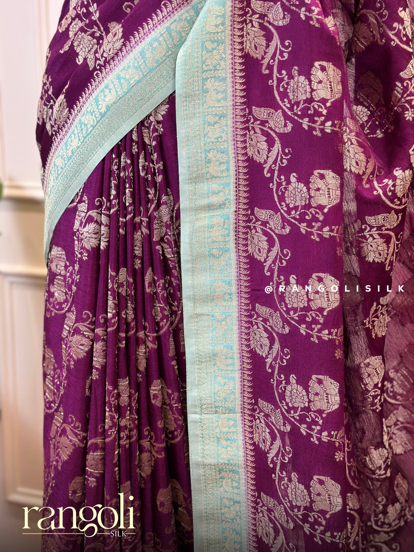 Chiffon Georgette Banarasi Saree with Elegant Zari Weaving - Post 643