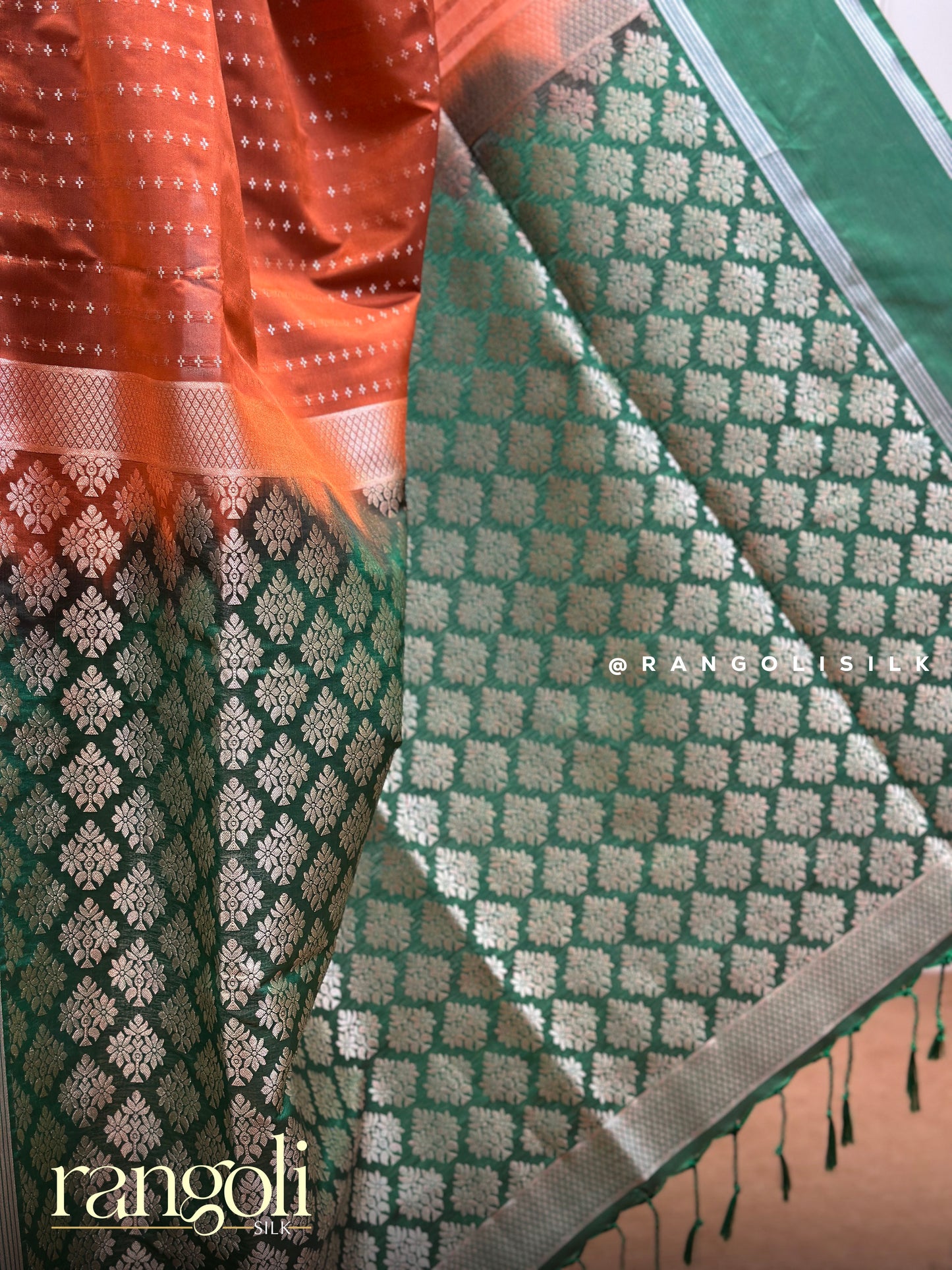 Soft Silk Saree with Elegant Contrast Colour Combinations - Post 427