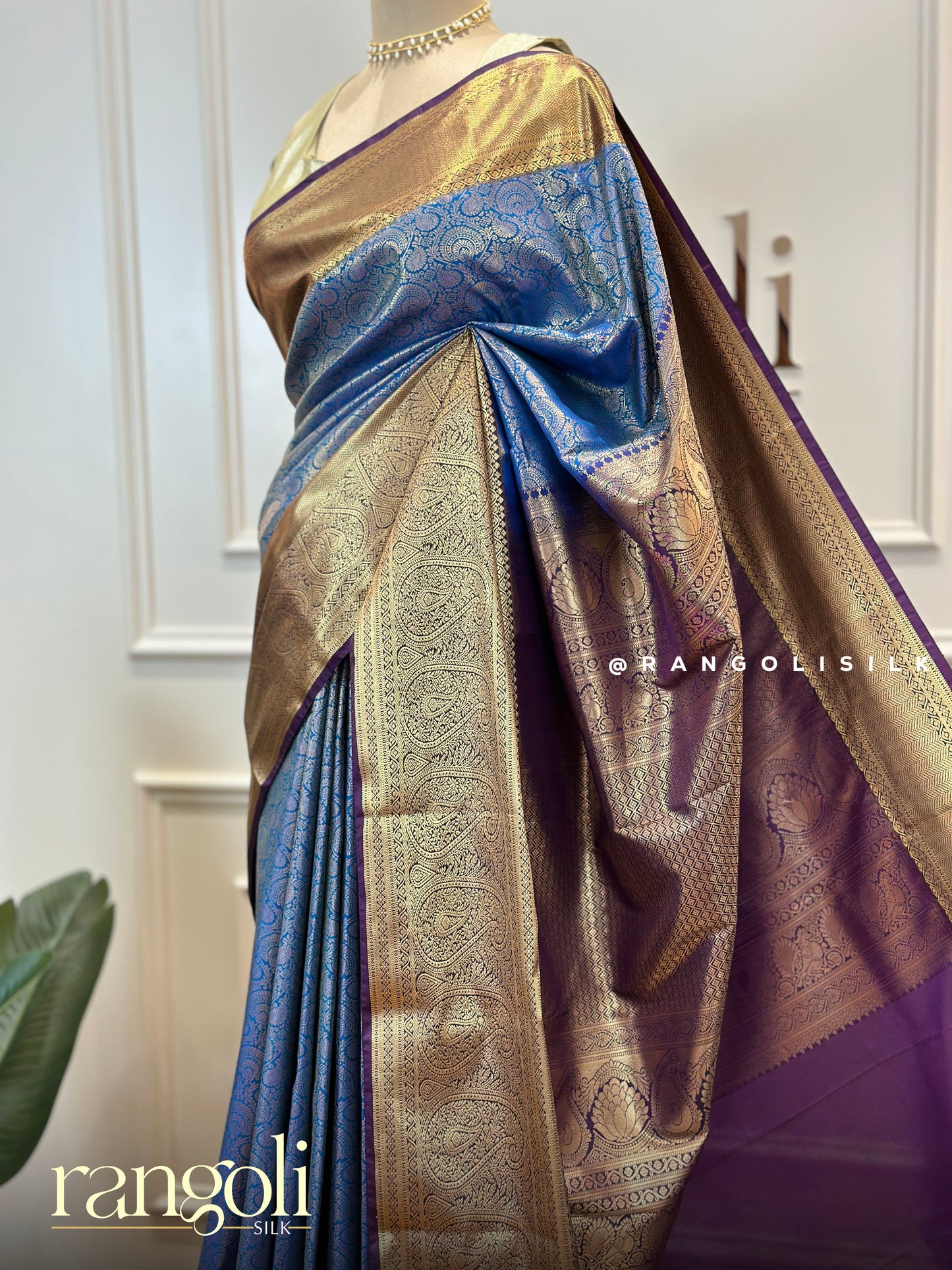 Semi Kanjivaram Silk Saree in Regal Shades – Traditional Elegance - Post 529