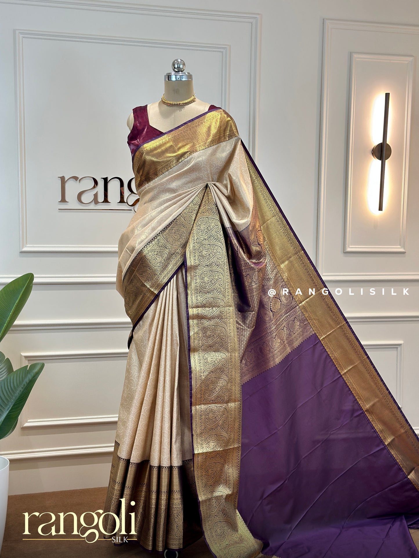 Semi Kanjivaram Silk Saree in Regal Shades – Traditional Elegance - Post 529