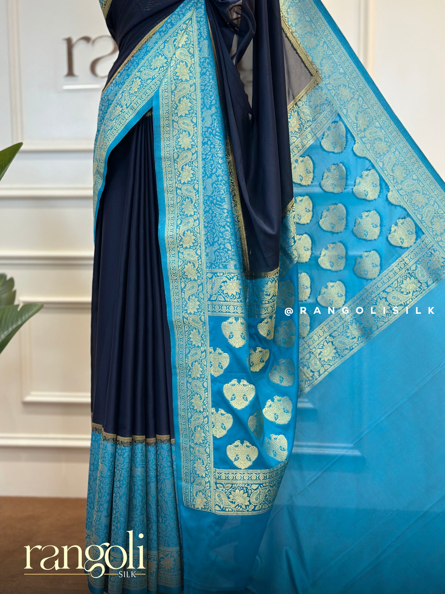 Elegant Semi Mysore Silk Saree with Intricate Gold Zari Weaving Post 532