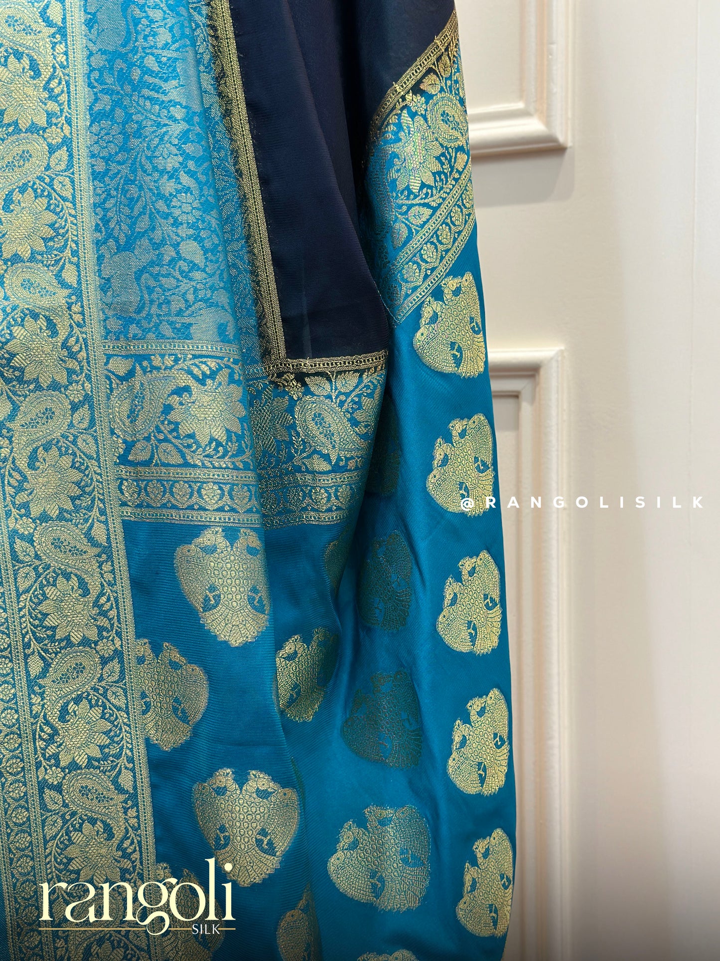 Elegant Semi Mysore Silk Saree with Intricate Gold Zari Weaving Post 532