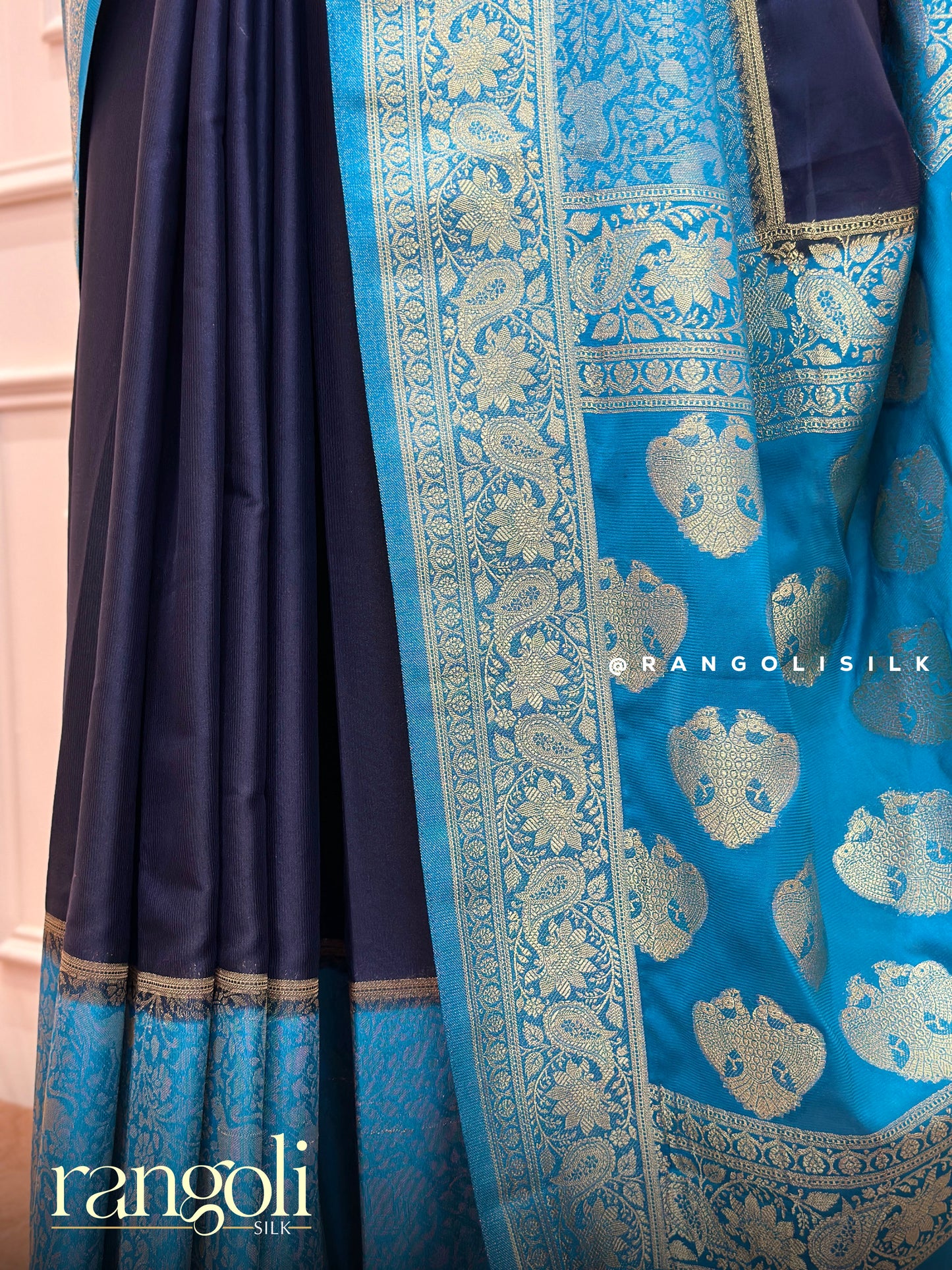 Elegant Semi Mysore Silk Saree with Intricate Gold Zari Weaving Post 532