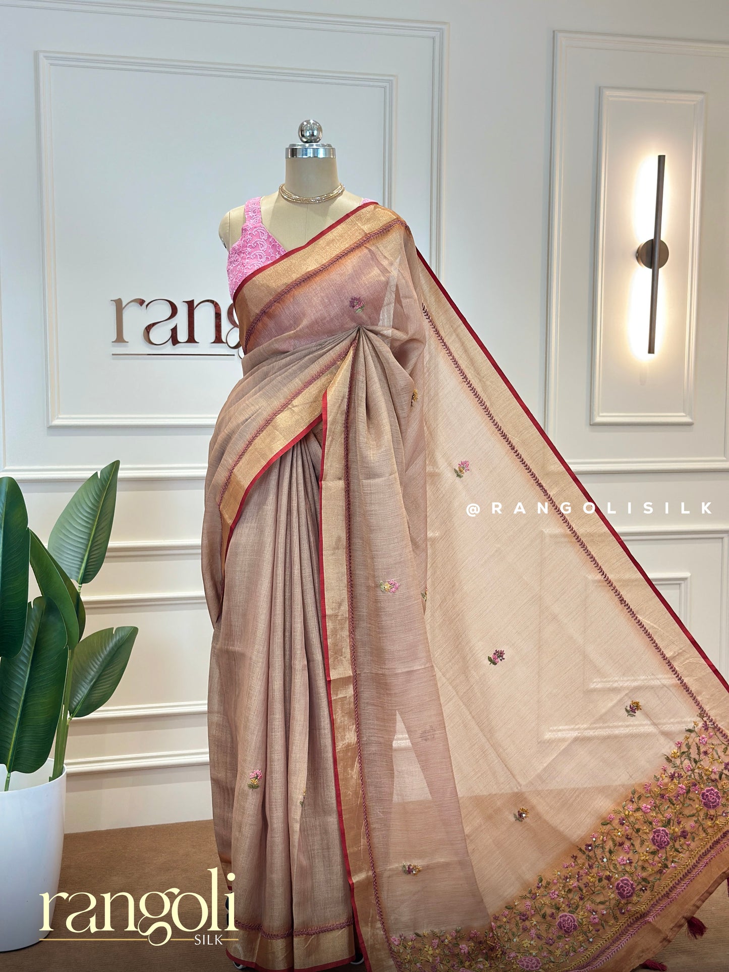 Elegant Cotton Saree with Delicate Embroidery - Post 535
