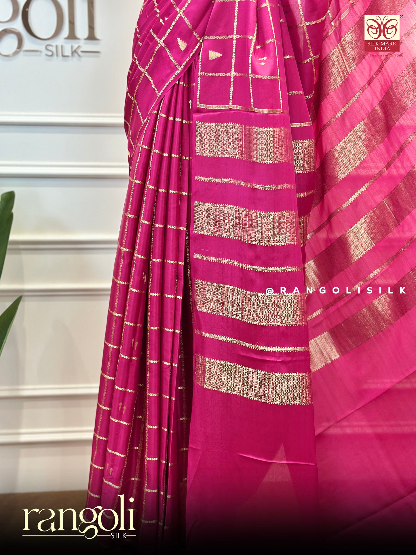 Borderless Pure Mysore Crepe Silk Saree - Silk Mark Certified - Post 953