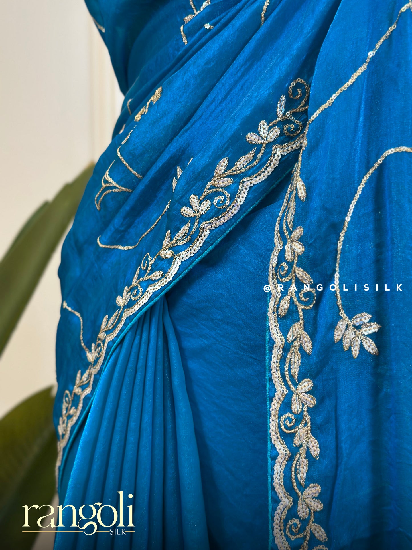 Elegant Designer Saree with Delicate Sequins - Post 438