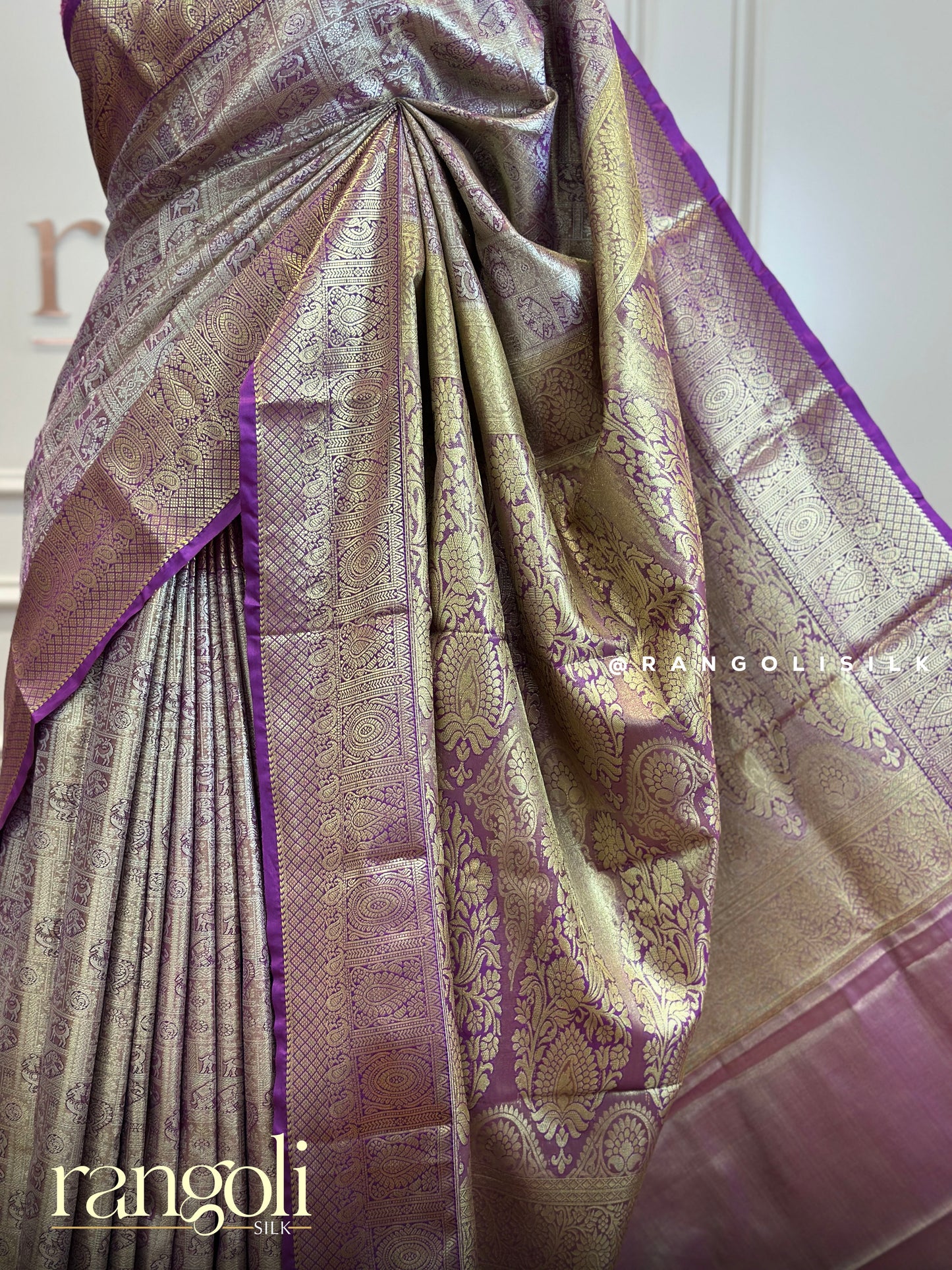 Tissue Silk Saree with Zari Work & Rich Pallu - Post 436