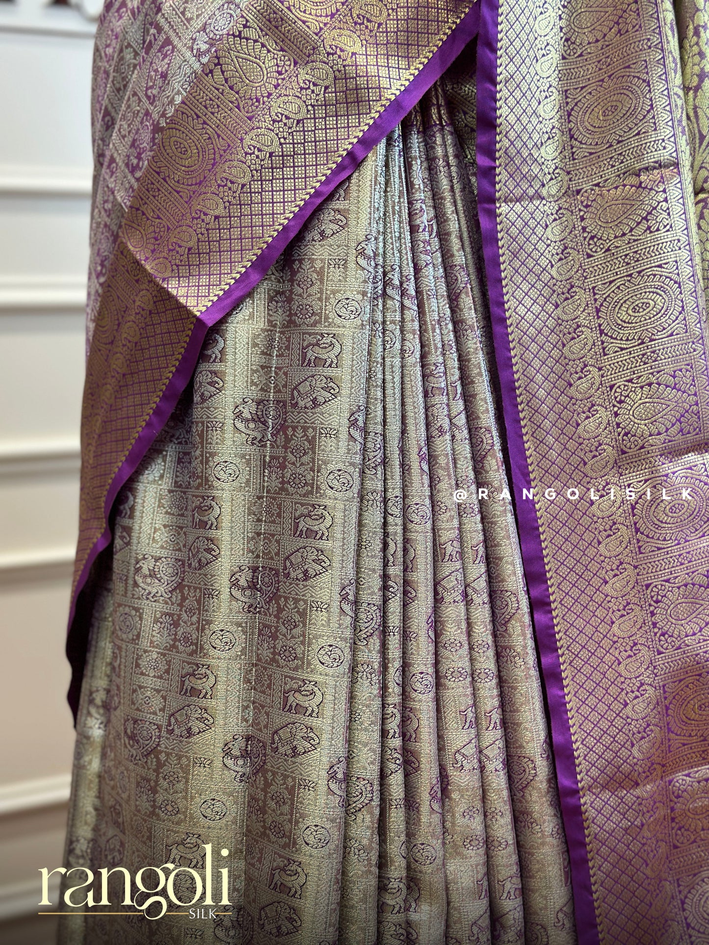 Tissue Silk Saree with Zari Work & Rich Pallu - Post 436